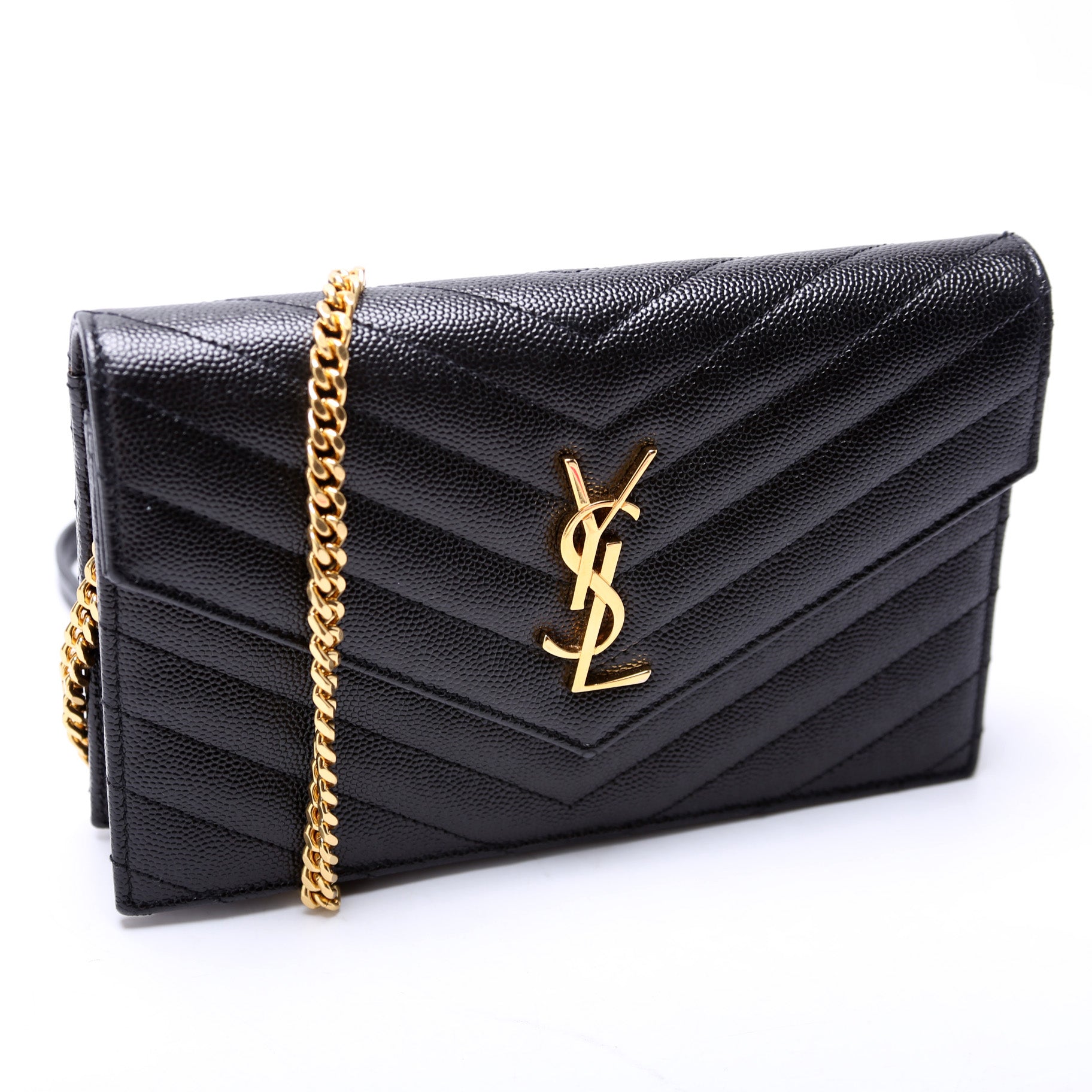 YSL Saint Laurent Envelope Wallet Bag Chain Travel Bag