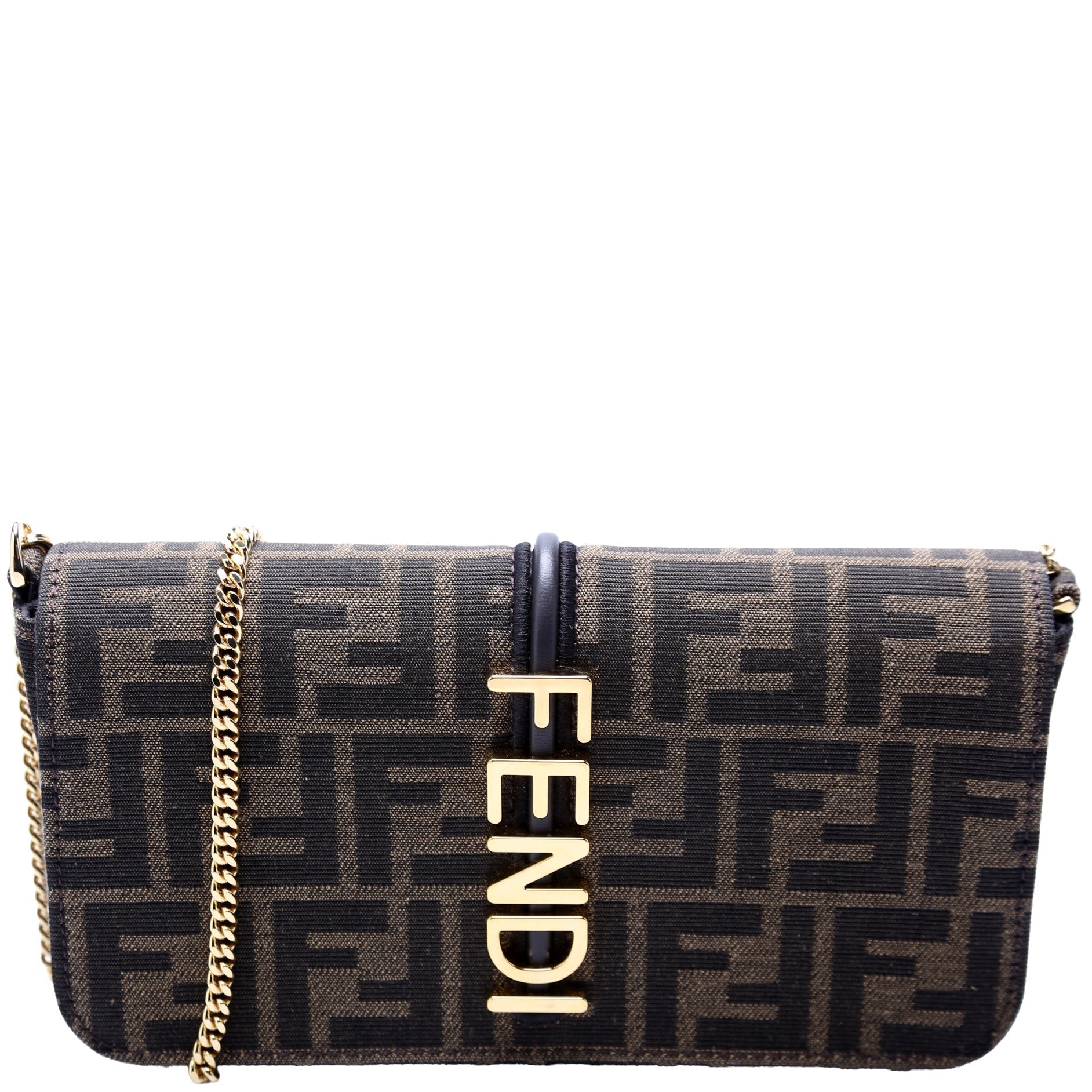 Fendi Ff Jacquardgraphy Wallet On Bag Chain Travel Bag