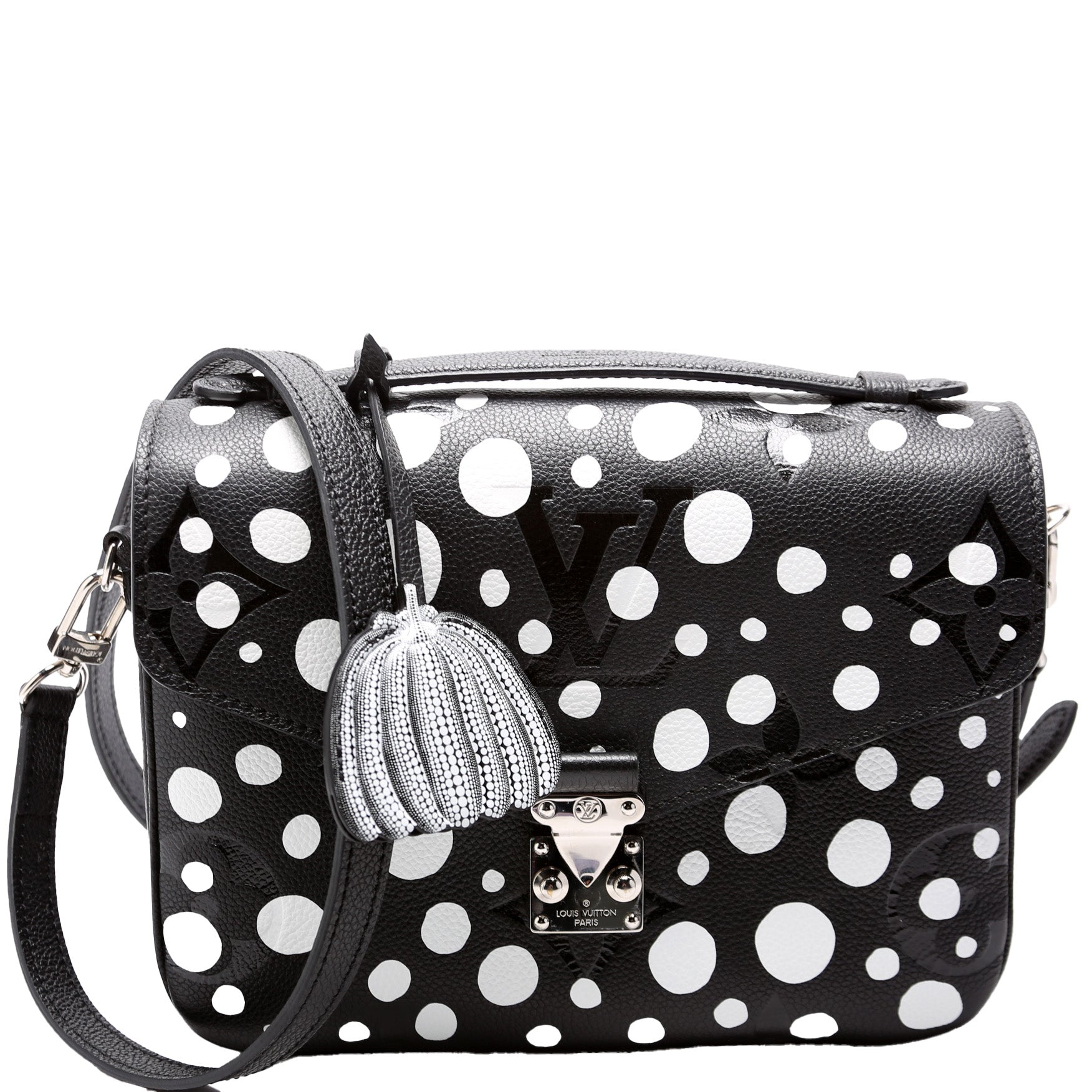 Louis Vuitton Pochette Metis Kusama Empreinte Clutch Bag
