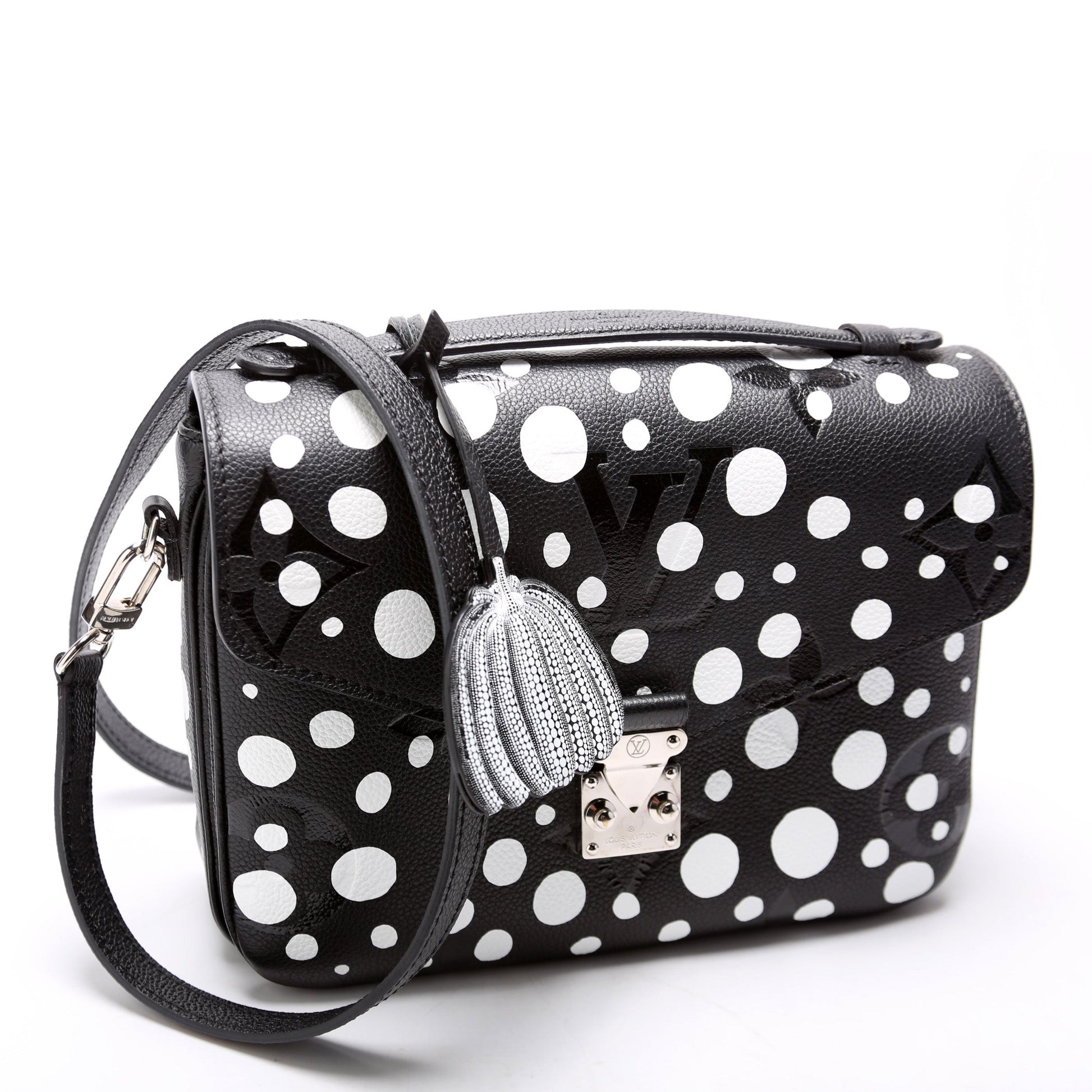 Louis Vuitton Pochette Metis Kusama Empreinte Clutch Bag
