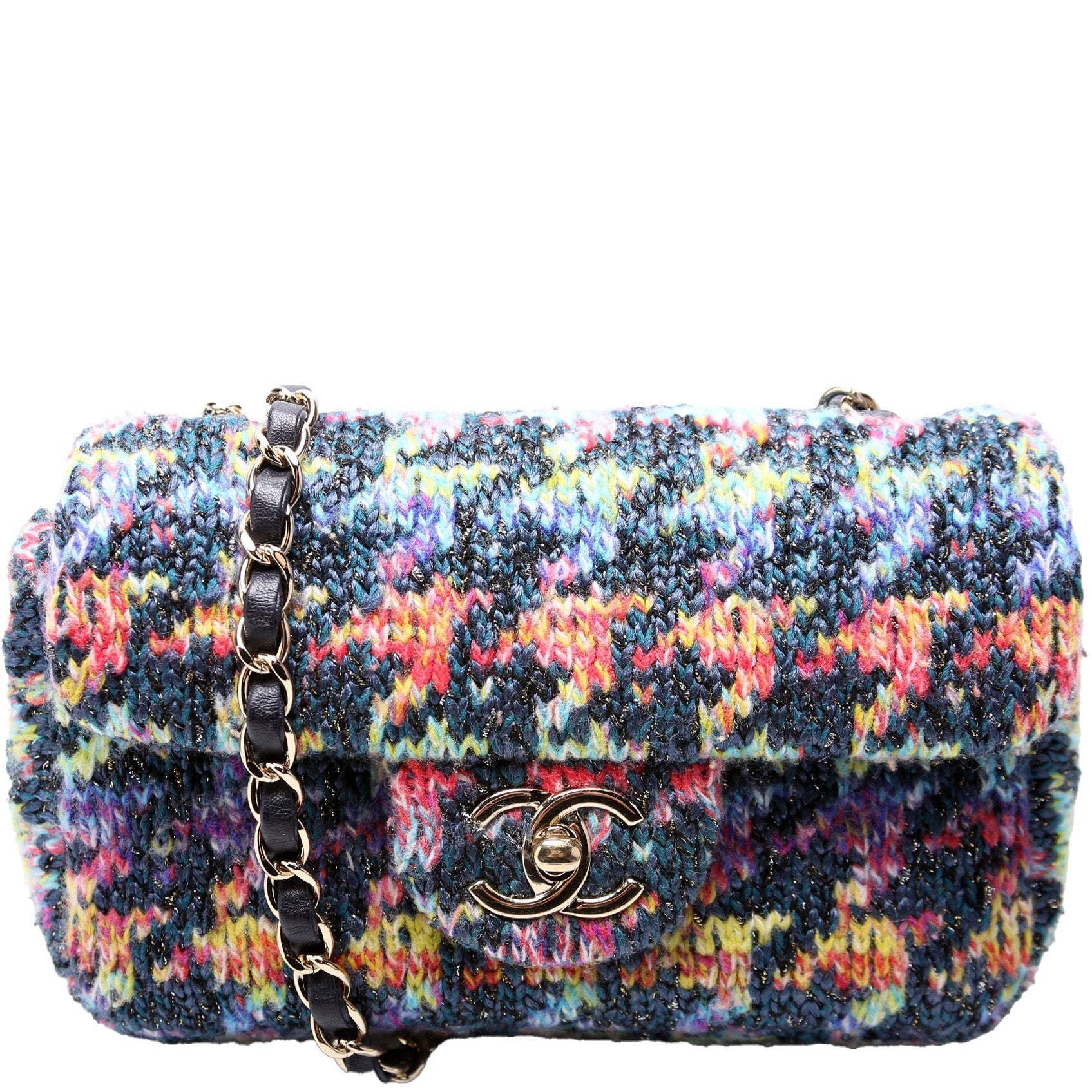 Chanel Rectangle Flap Knit 30M Mini Bag