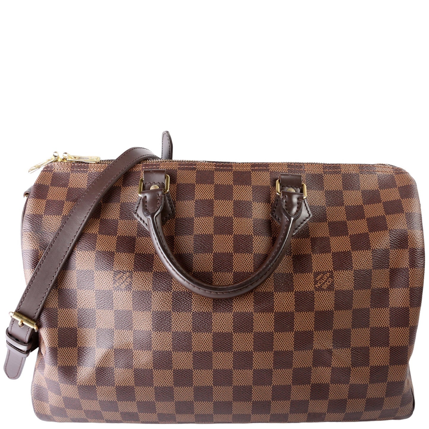 Louis Vuitton Speedy 35 Bandouliere Ebene Damier Handbag Ebene 8