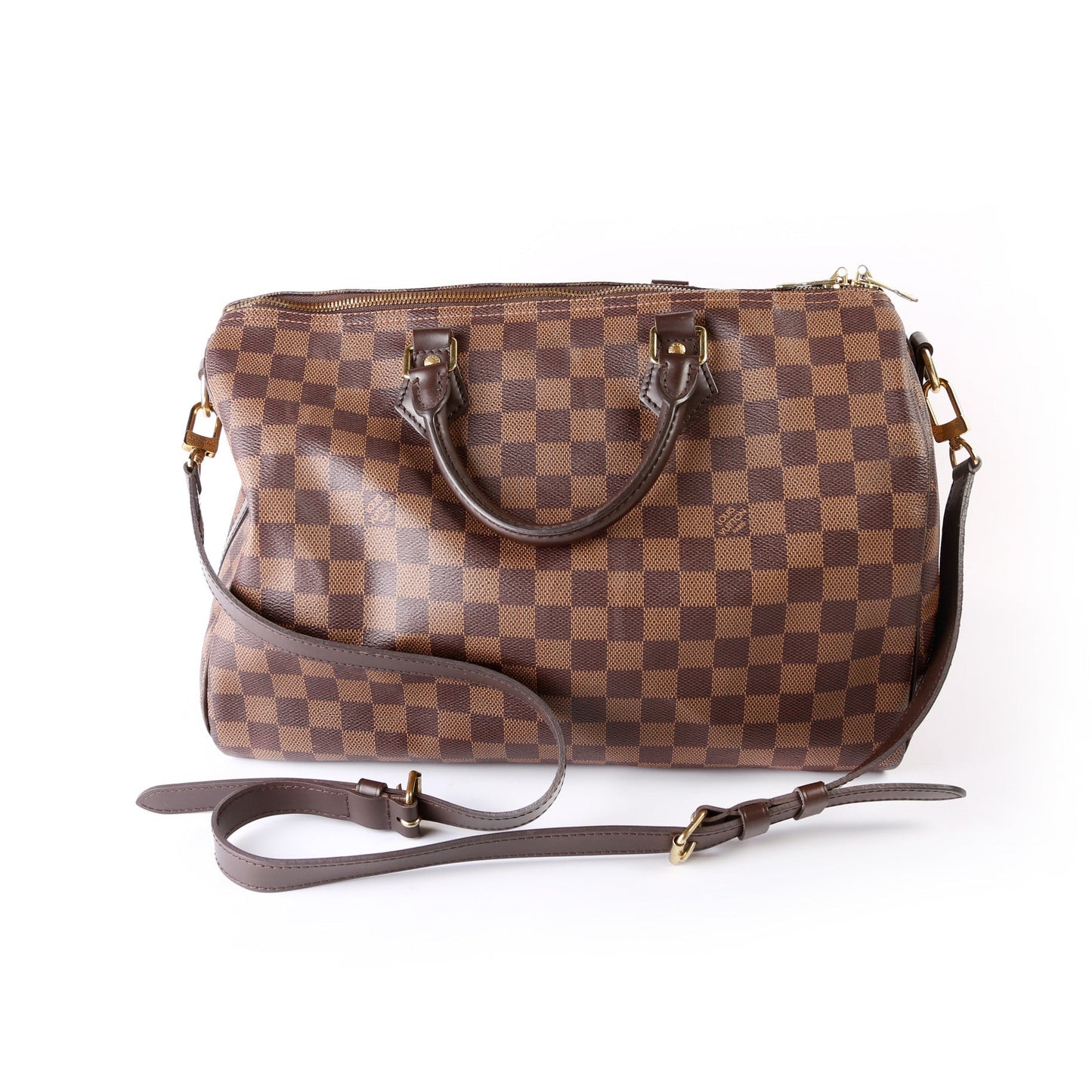 Louis Vuitton Speedy 35 Bandouliere Ebene Damier Handbag Ebene 8