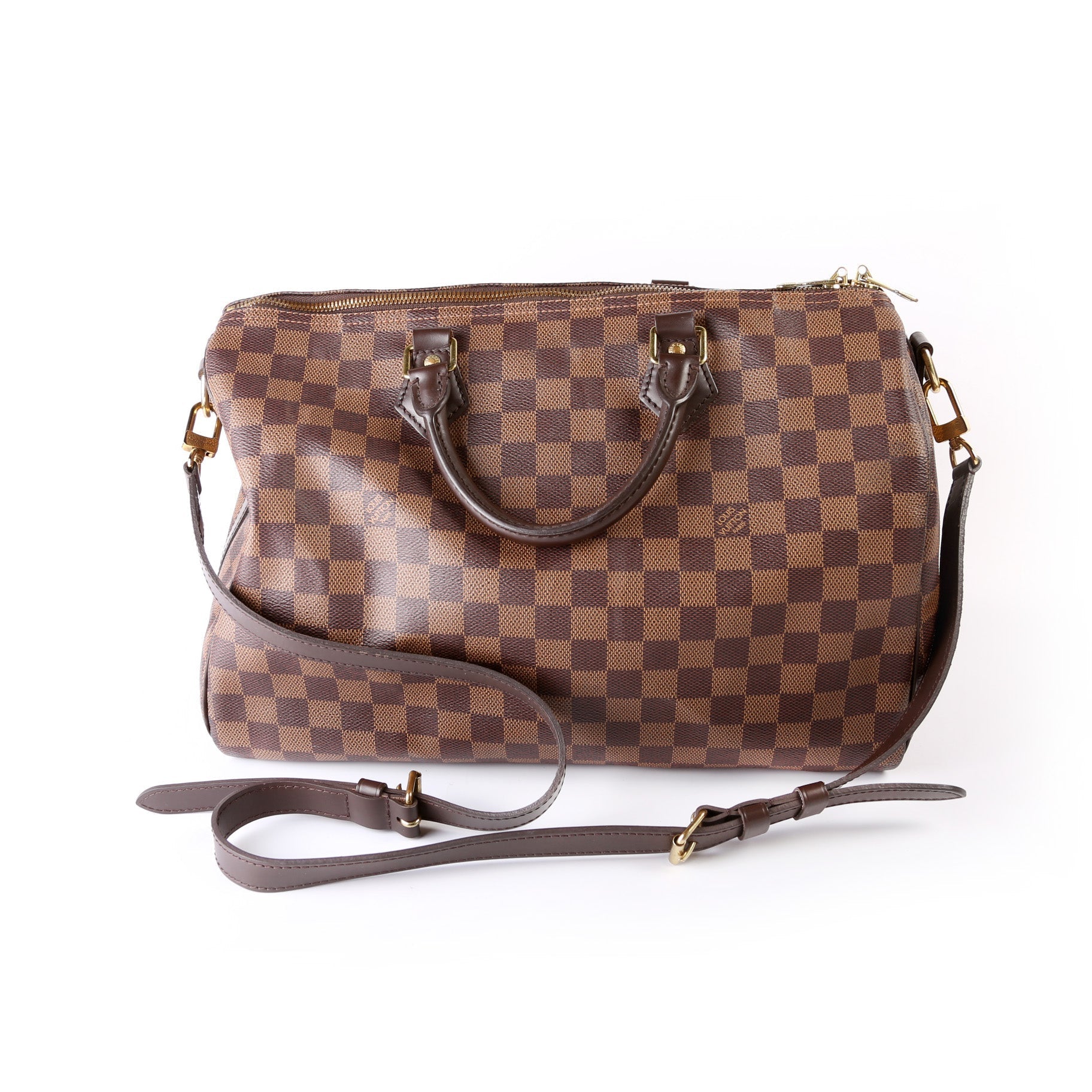 Louis Vuitton Speedy 35 Bandouliere Ebene Damier Handbag Ebene 8