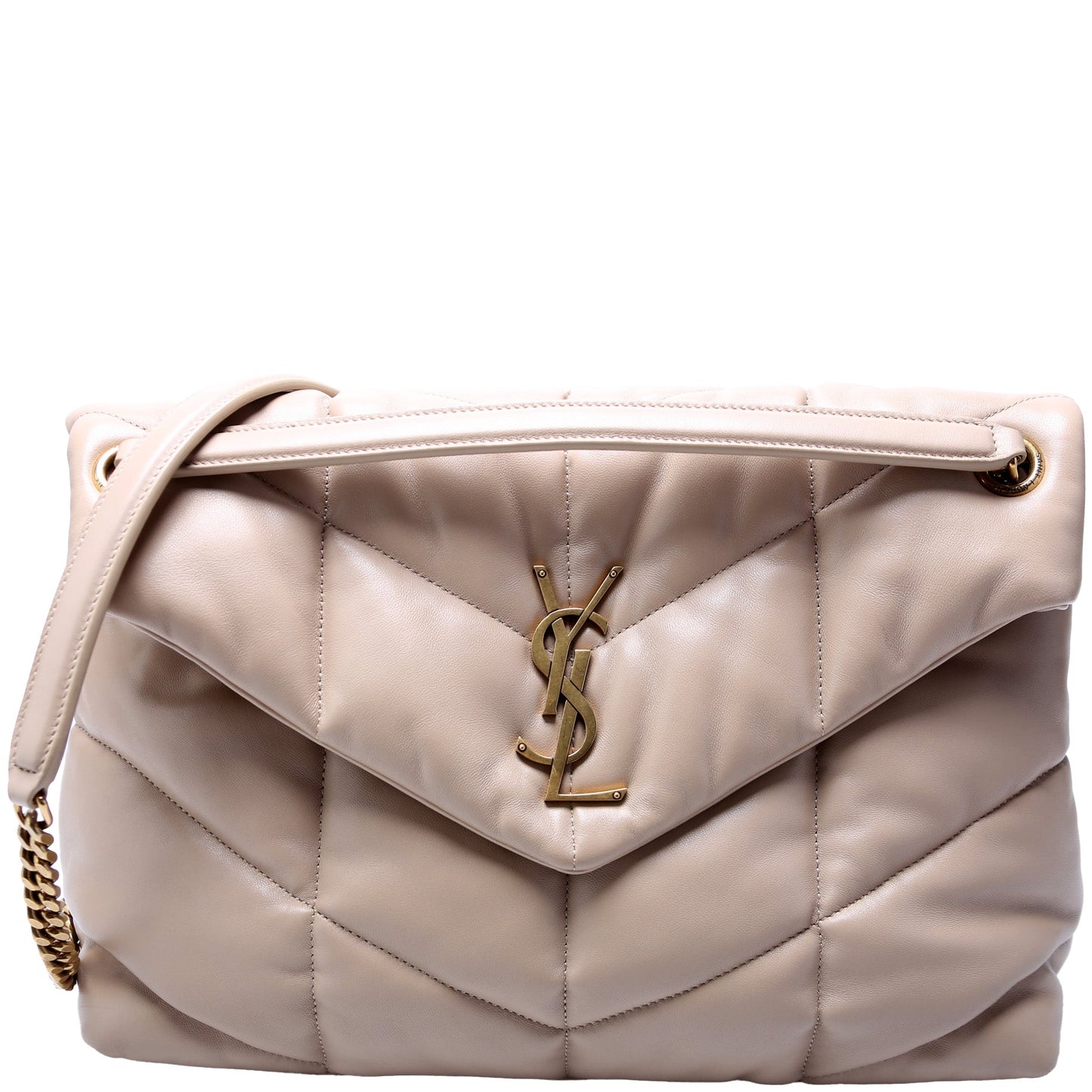 YSL Saint Laurent Puffer Bag Lambskin Quilted Medium Travel Bag Medium Lambskin 577478