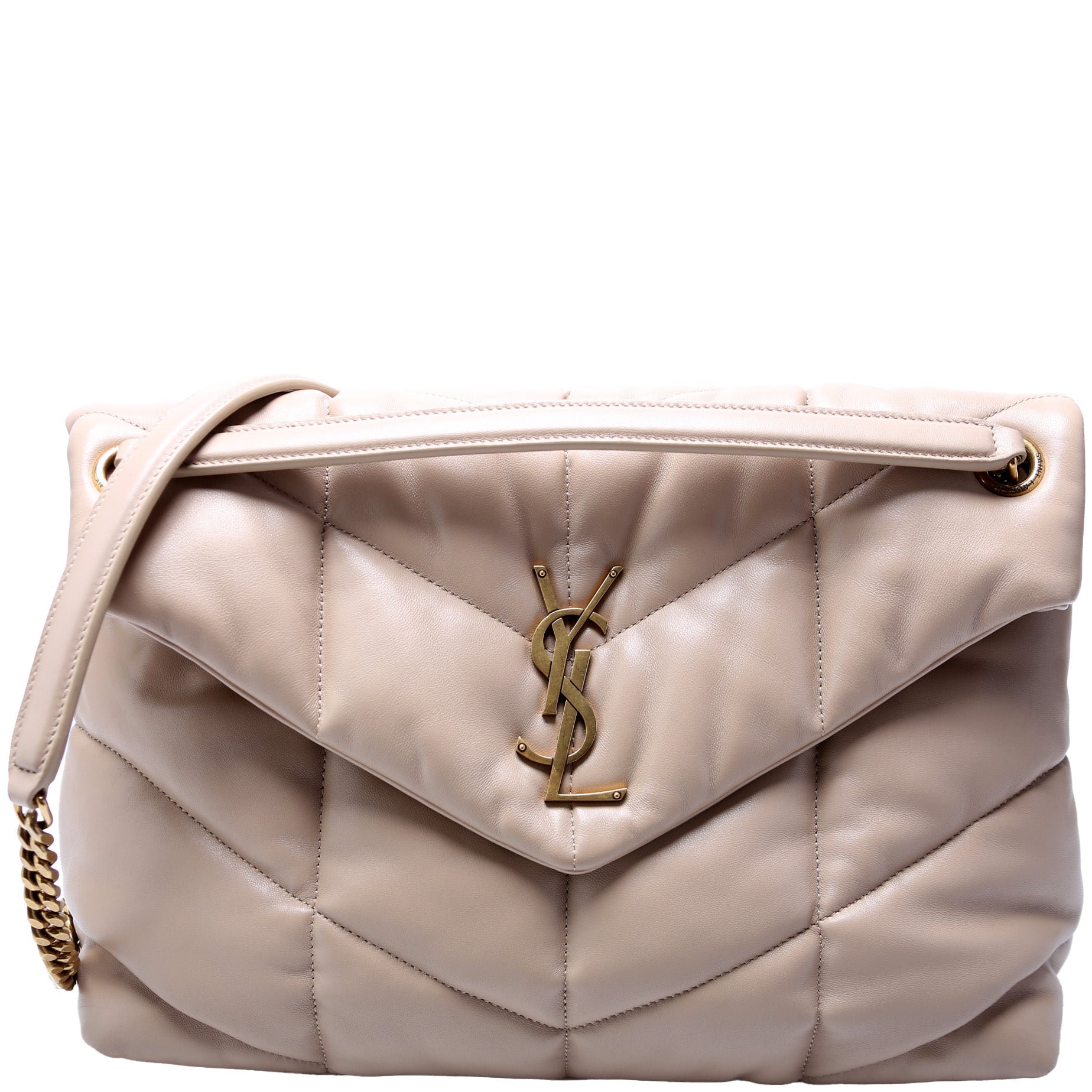 YSL Saint Laurent Puffer Bag Lambskin Quilted Medium Travel Bag Medium Lambskin 577478