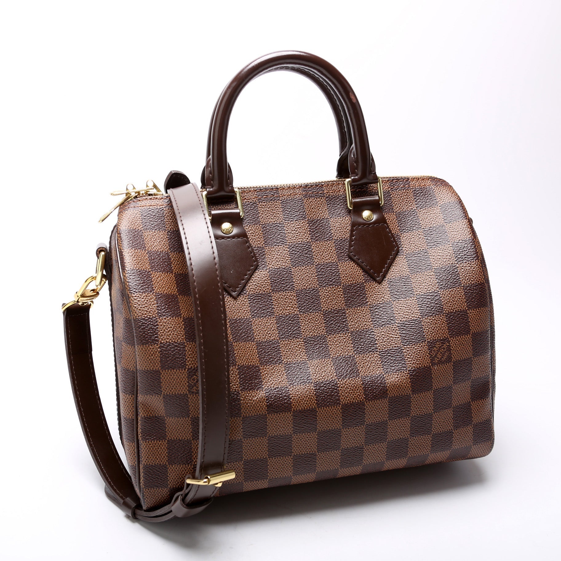 Louis Vuitton Speedy 25 Bandouliere Ebene Damier Handbag Ebene 14