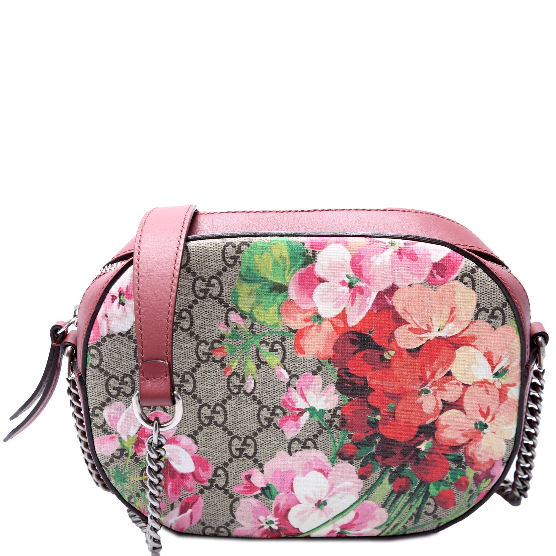 Gucci GG Supreme Blooms Mini Chain Travel Bag Chain 1