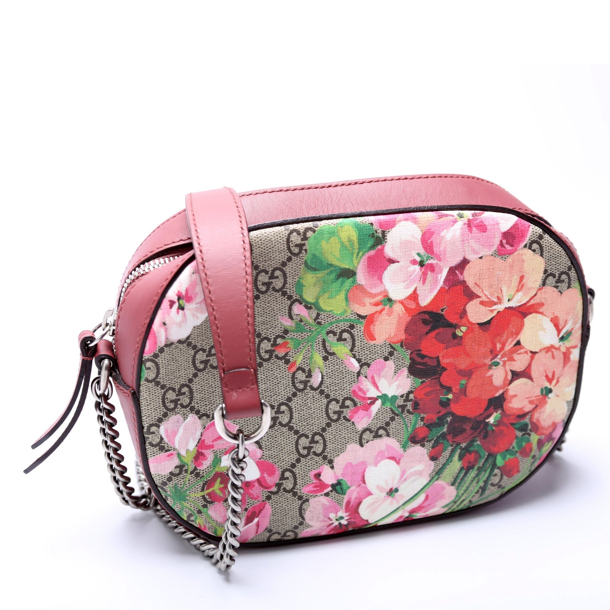 Gucci GG Supreme Blooms Mini Chain Travel Bag Chain 1