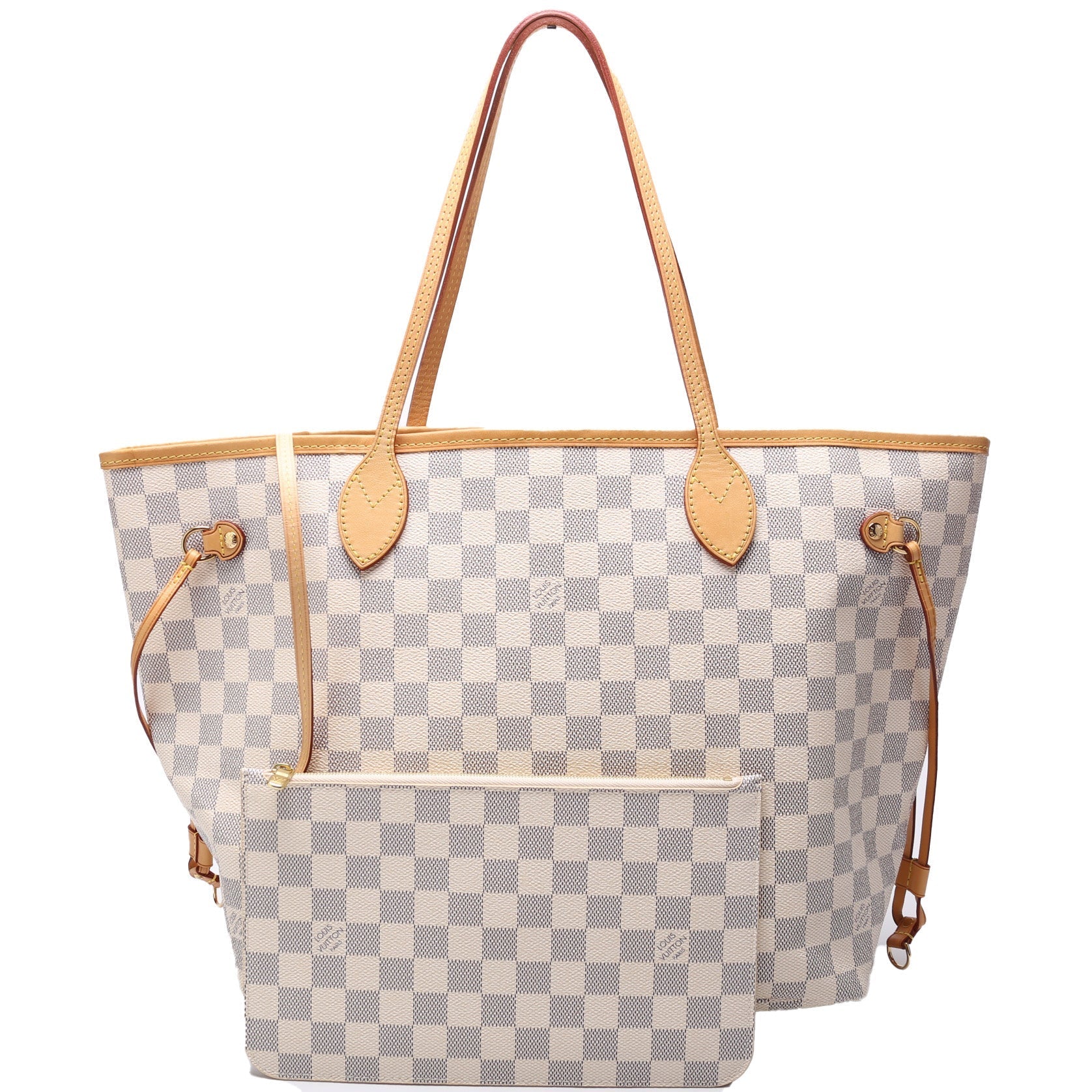 Louis Vuitton Neverfull W MM Azur Damier Wallet Case Azur 9