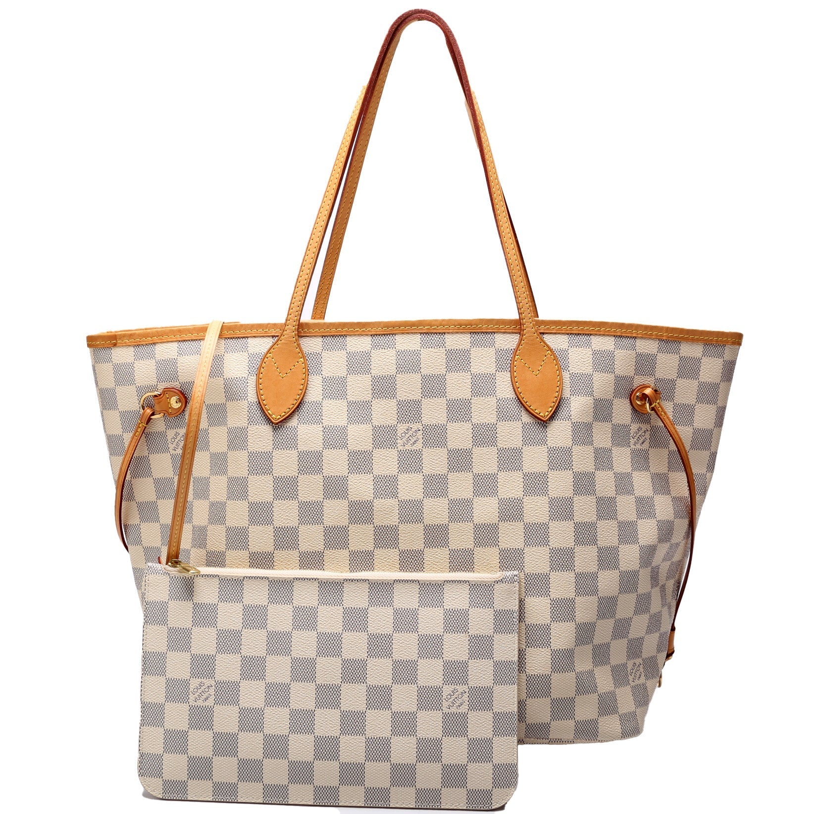 Louis Vuitton Neverfull W MM Azur Damier Wallet Case Azur 15