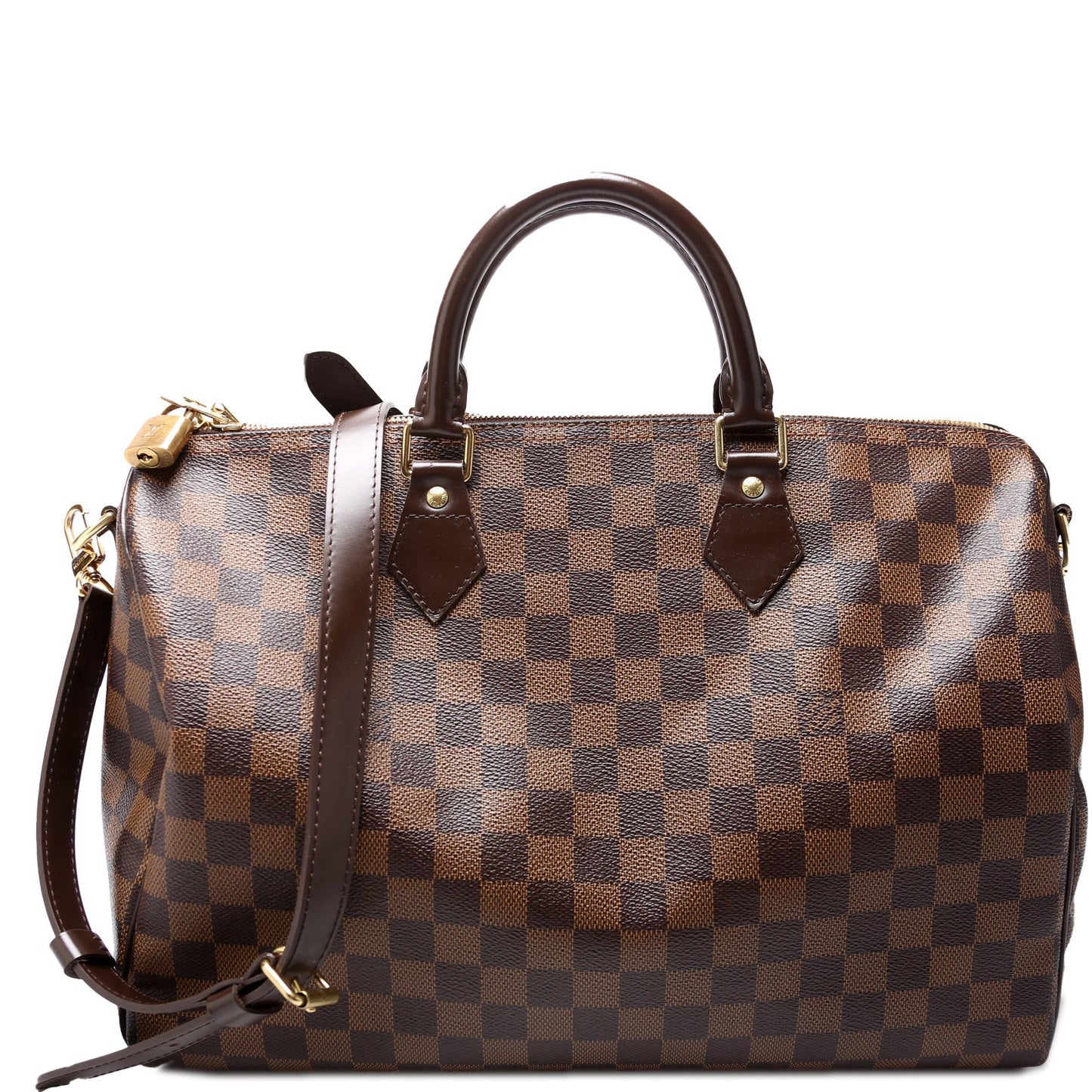 Louis Vuitton Speedy 35 Bandouliere Ebene Damier Handbag Ebene 12