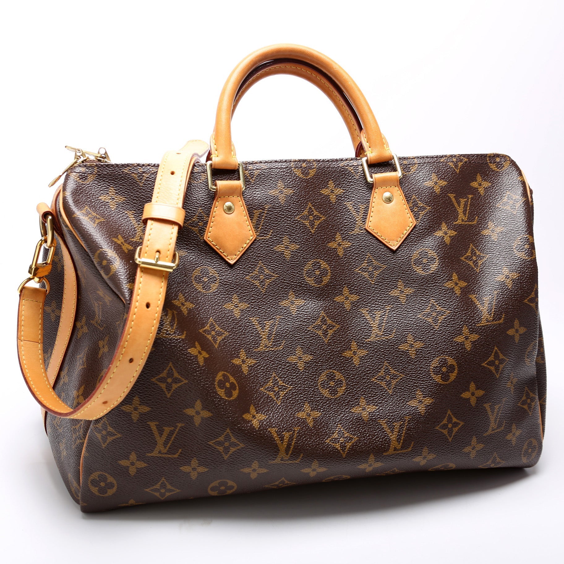 Louis Vuitton Speedy 35 Bandouliere Monogram Handbag Monogram 15