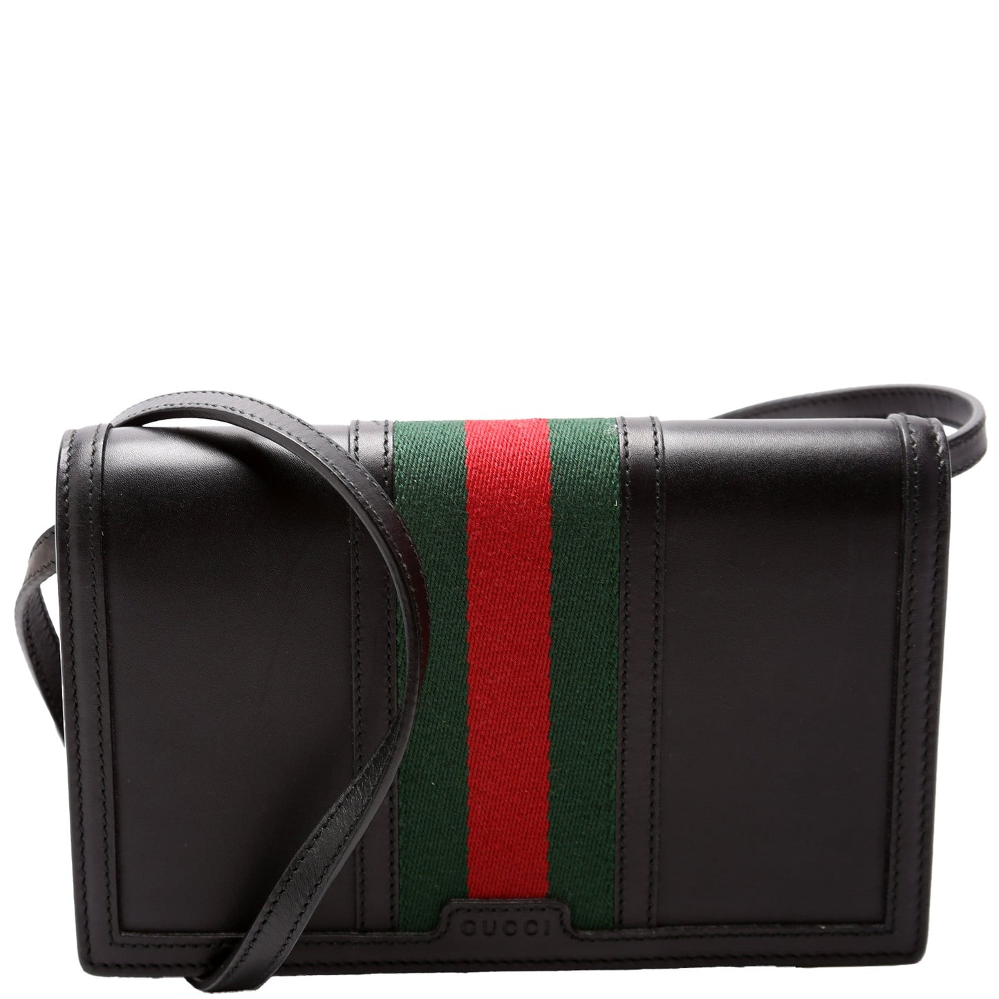 Gucci Web on Strap Calfskin Wallet Case