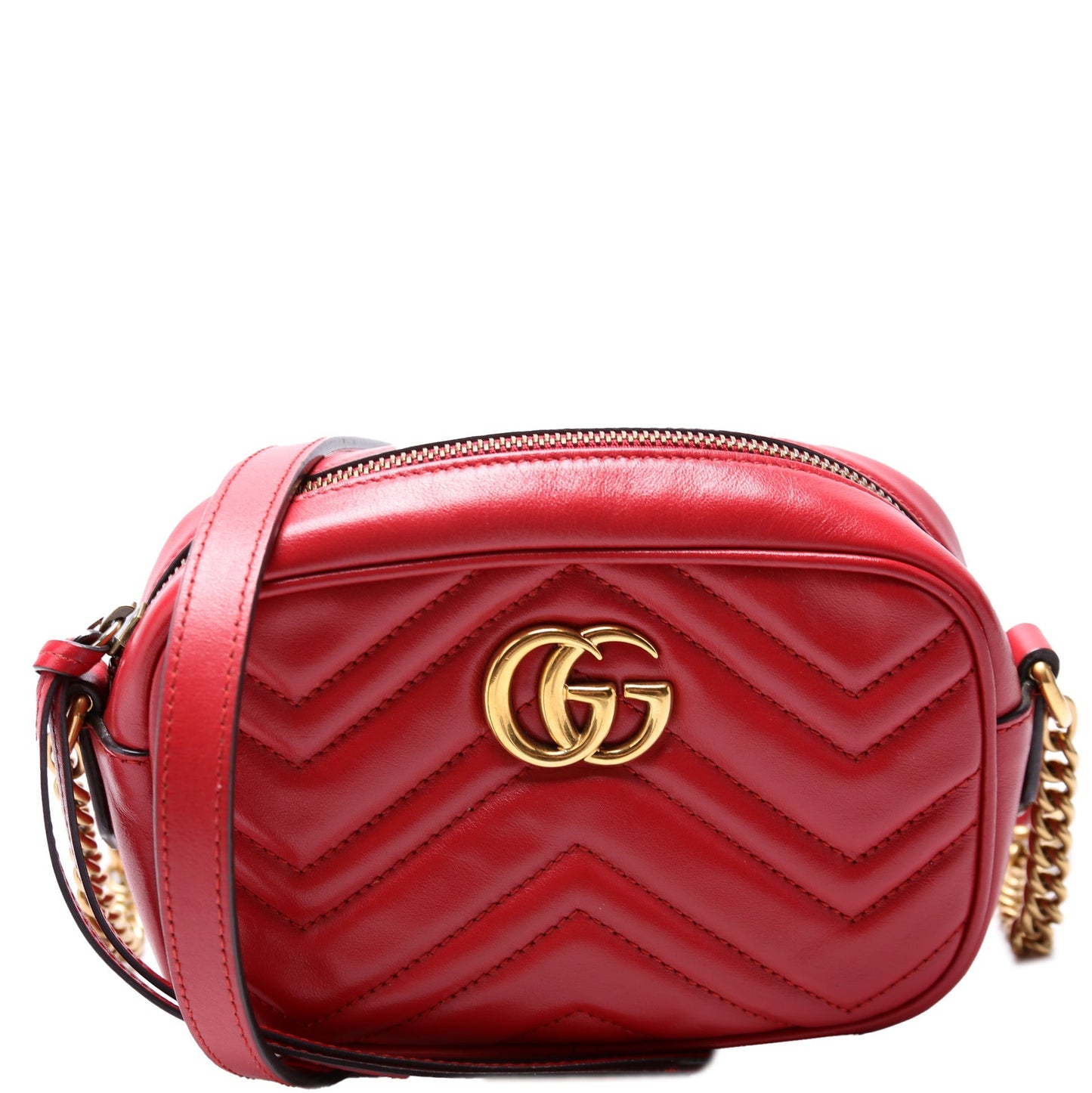 Gucci Marmont Camera Red Mini Travel Bag