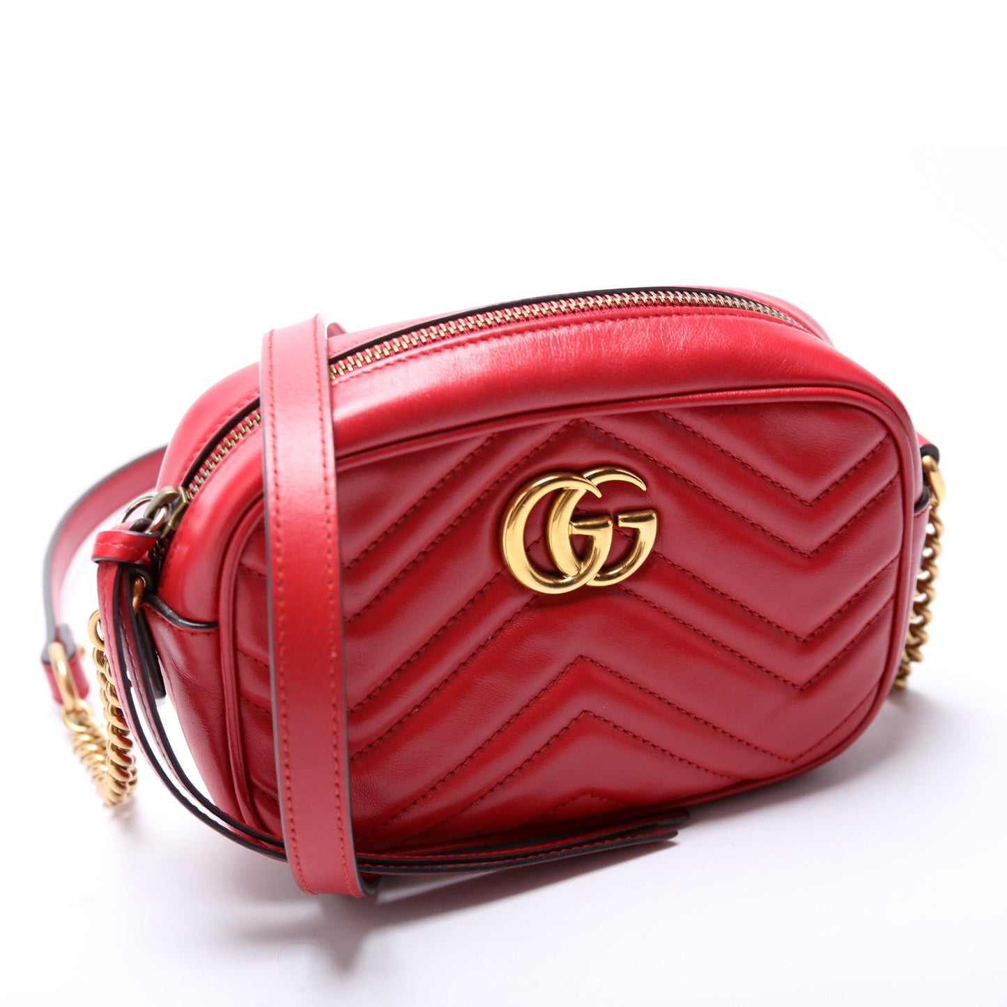 Gucci Marmont Camera Red Mini Travel Bag