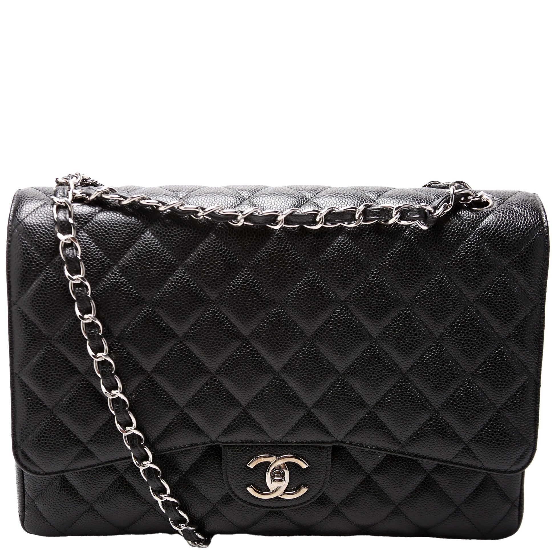 Chanel Classic Flap Maxi Caviar 14-16M Handbag 14 16M
