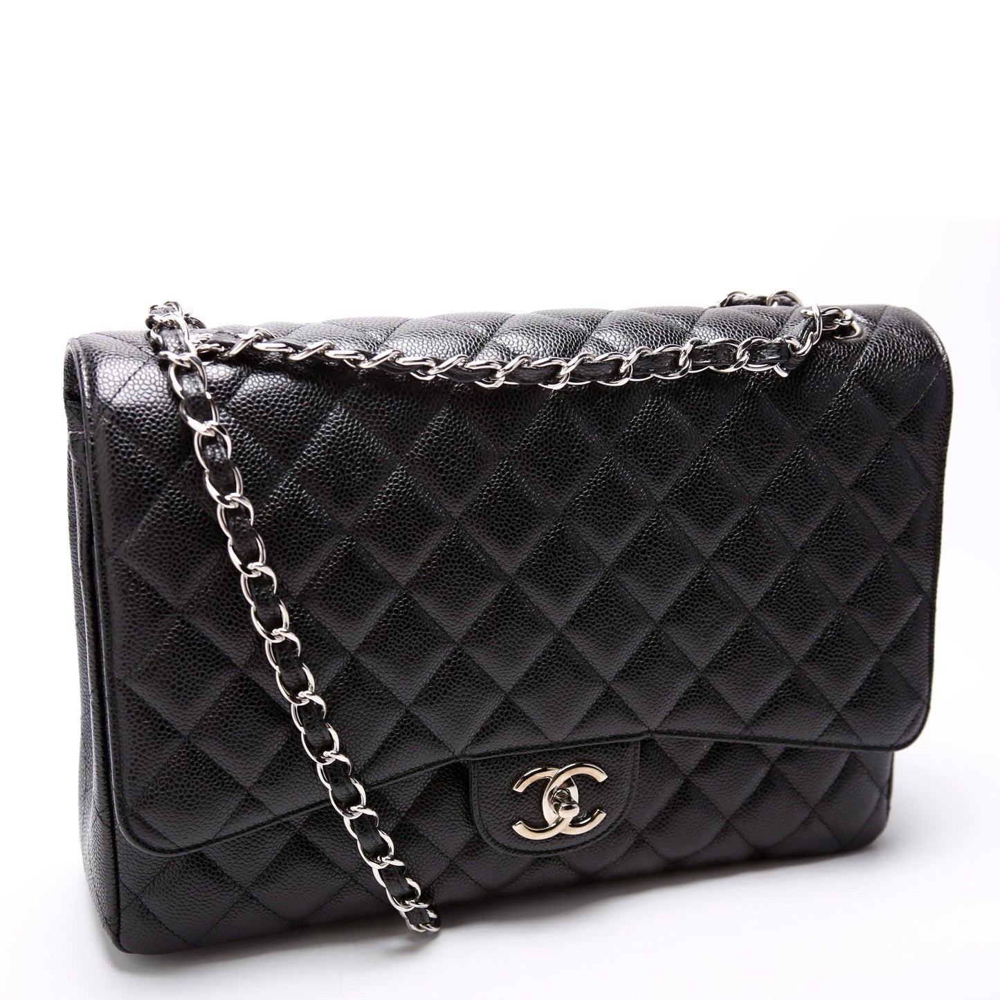Chanel Classic Flap Maxi Caviar 14-16M Handbag 14 16M