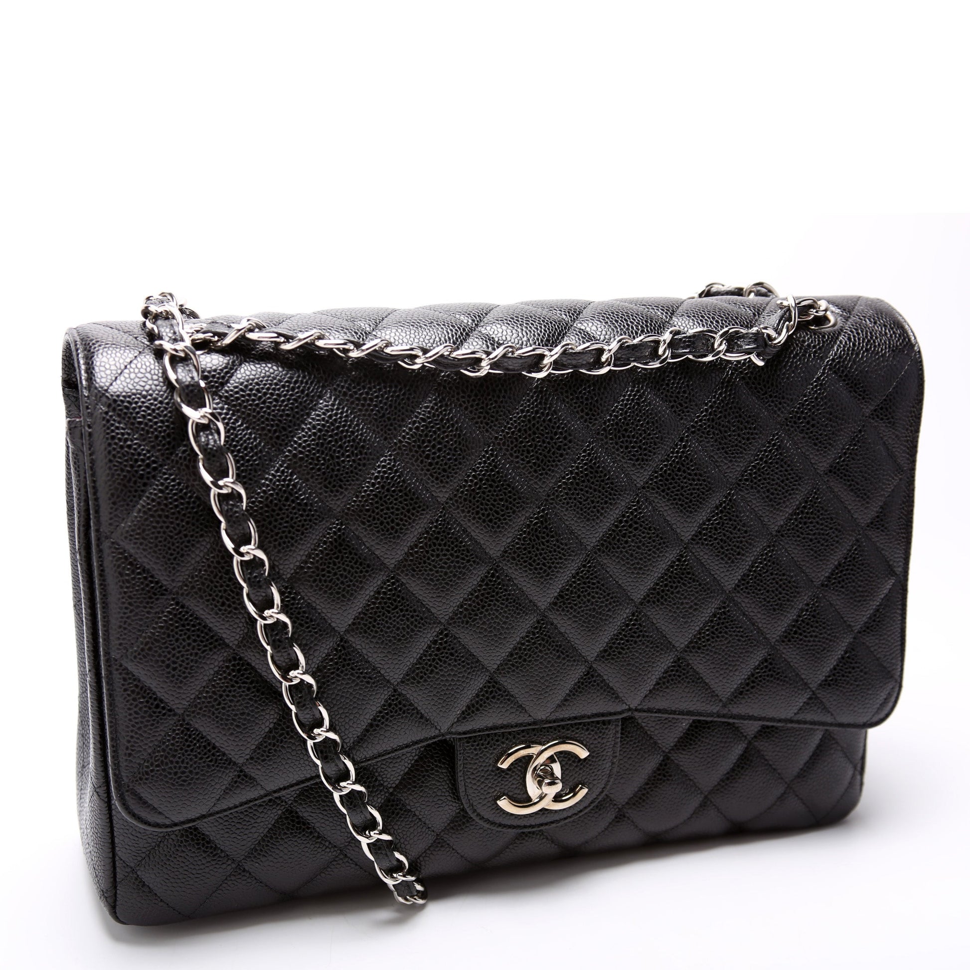 Chanel Classic Flap Maxi Caviar 14-16M Handbag 14 16M