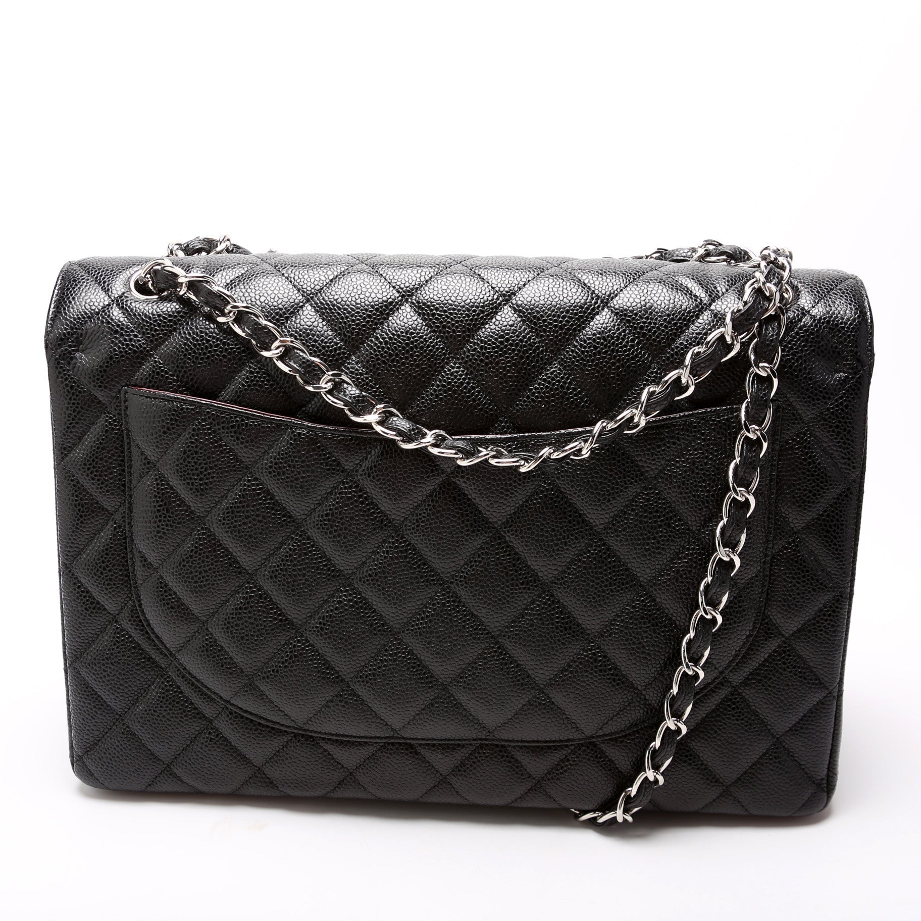 Chanel Classic Flap Maxi Caviar 14-16M Handbag 14 16M