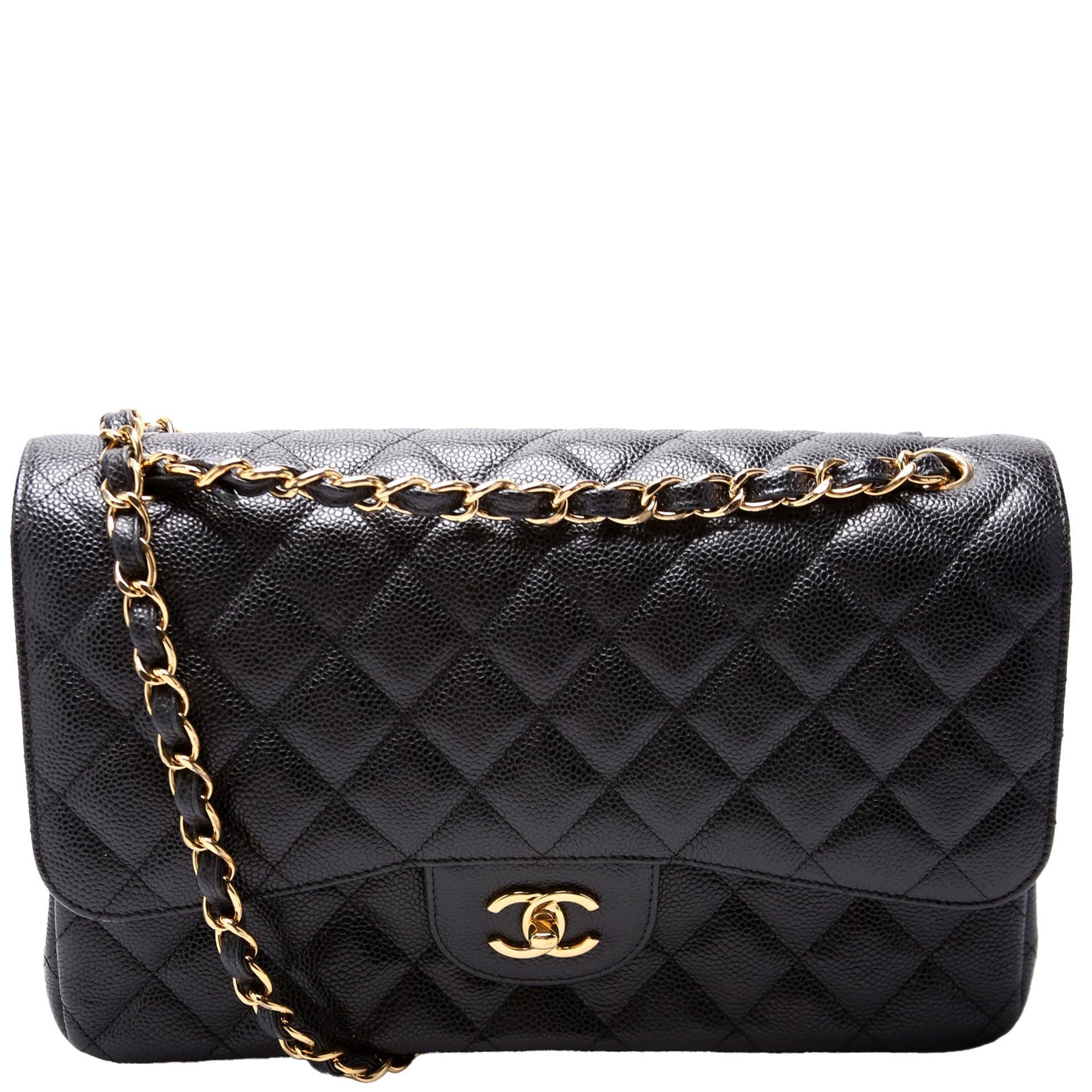 Chanel Classic Flap Jumbo Caviar 21-24M Handbag 24M 2
