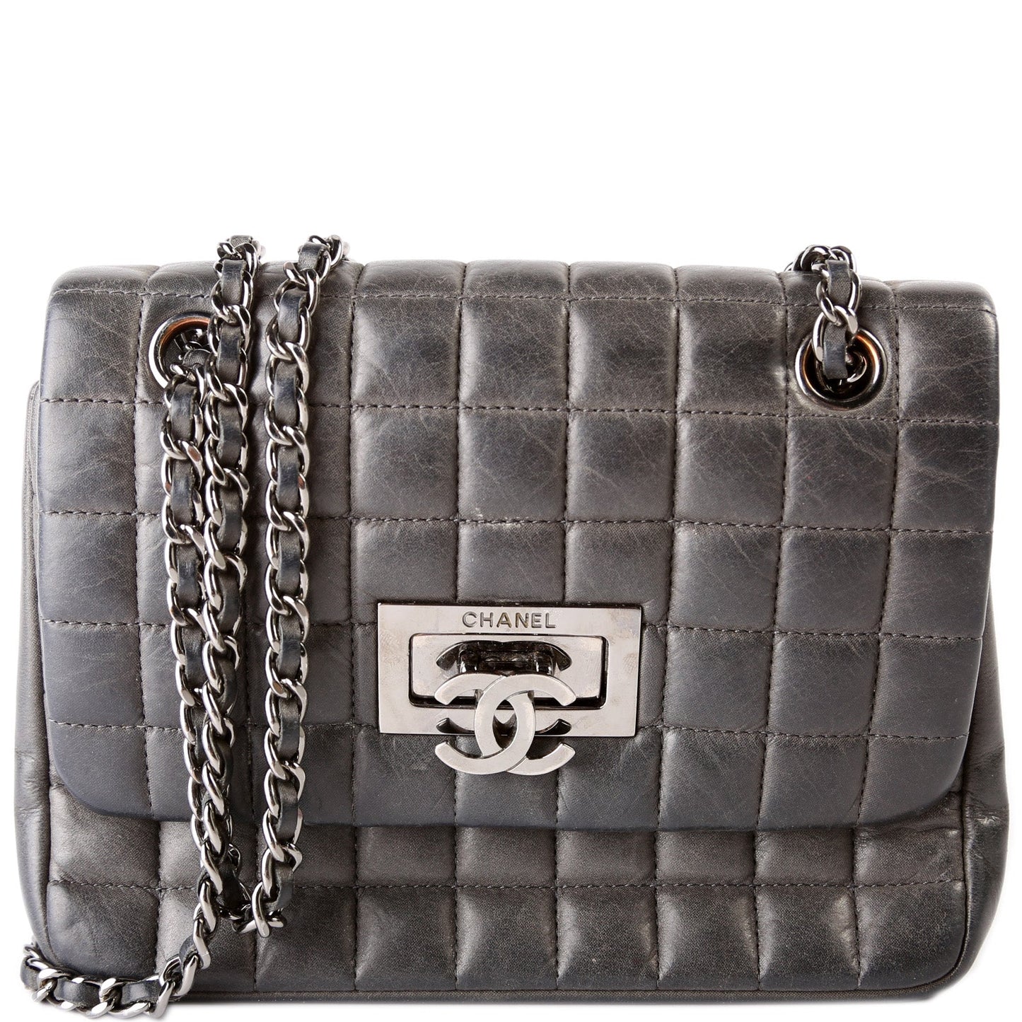Chanel CC Bubble Square Flap 20M Lock Mini Bag