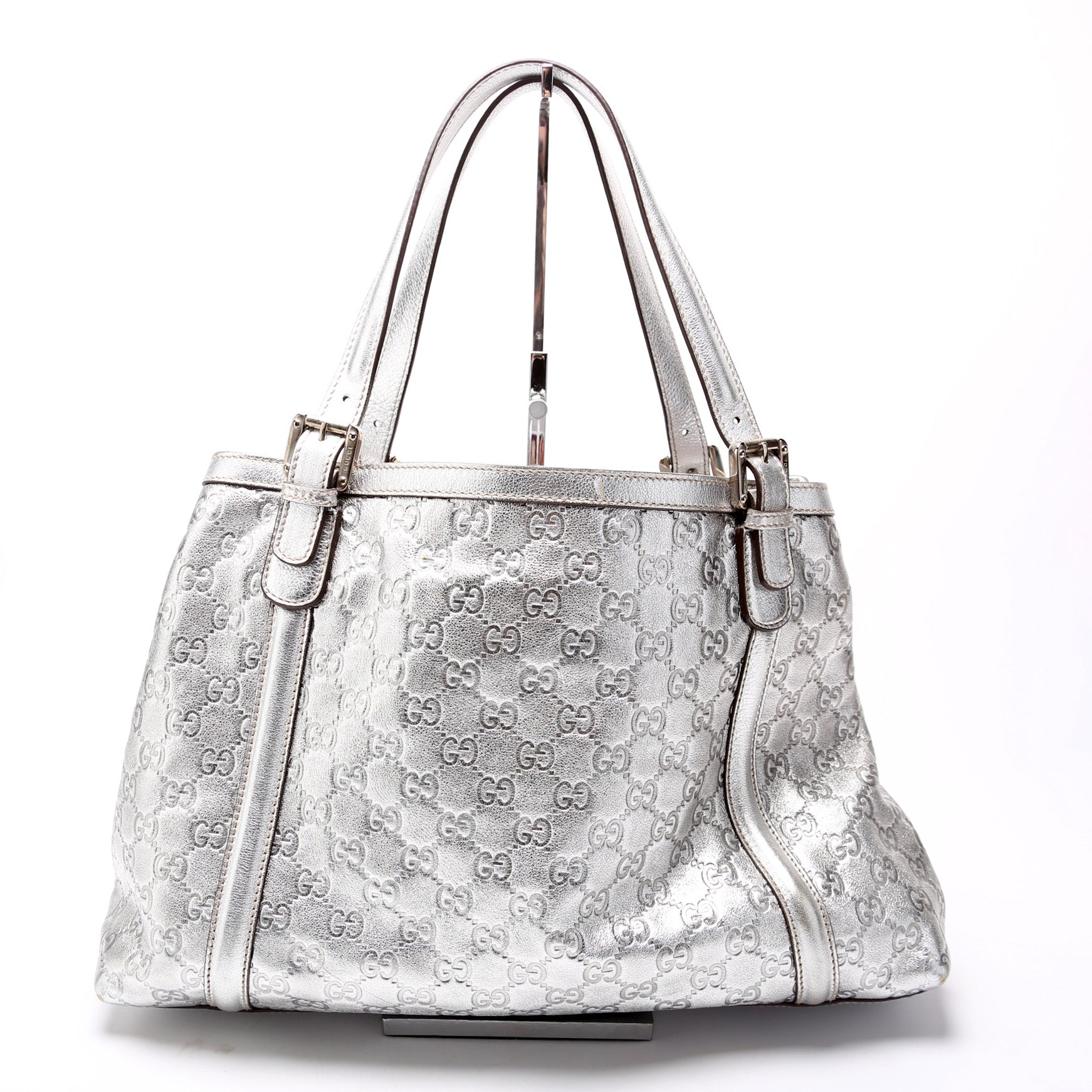 Gucci G Britt Leather Medium Tote Bag