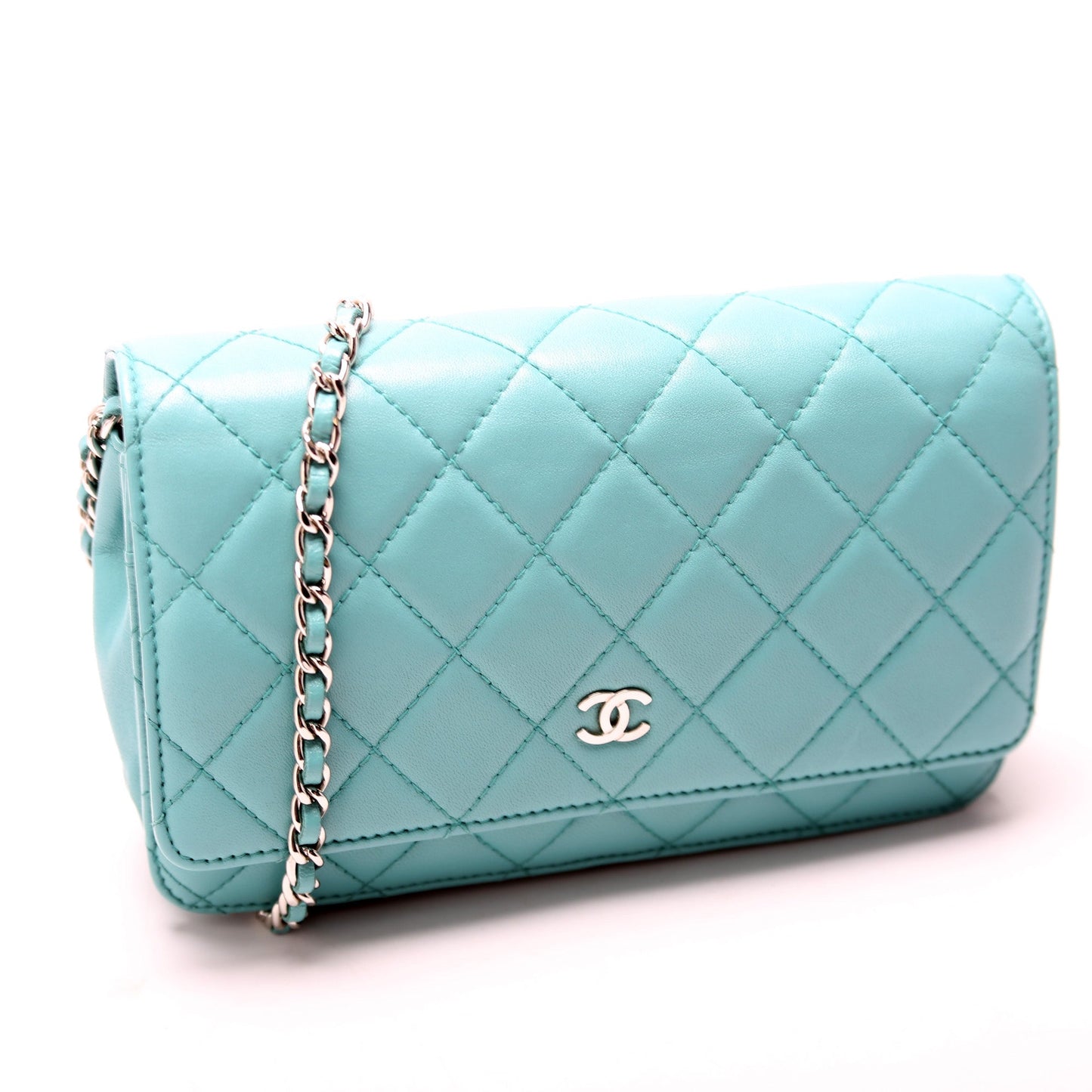 Chanel WOC Classic Quilted Lambskin Clutch Bag Lambskin 9