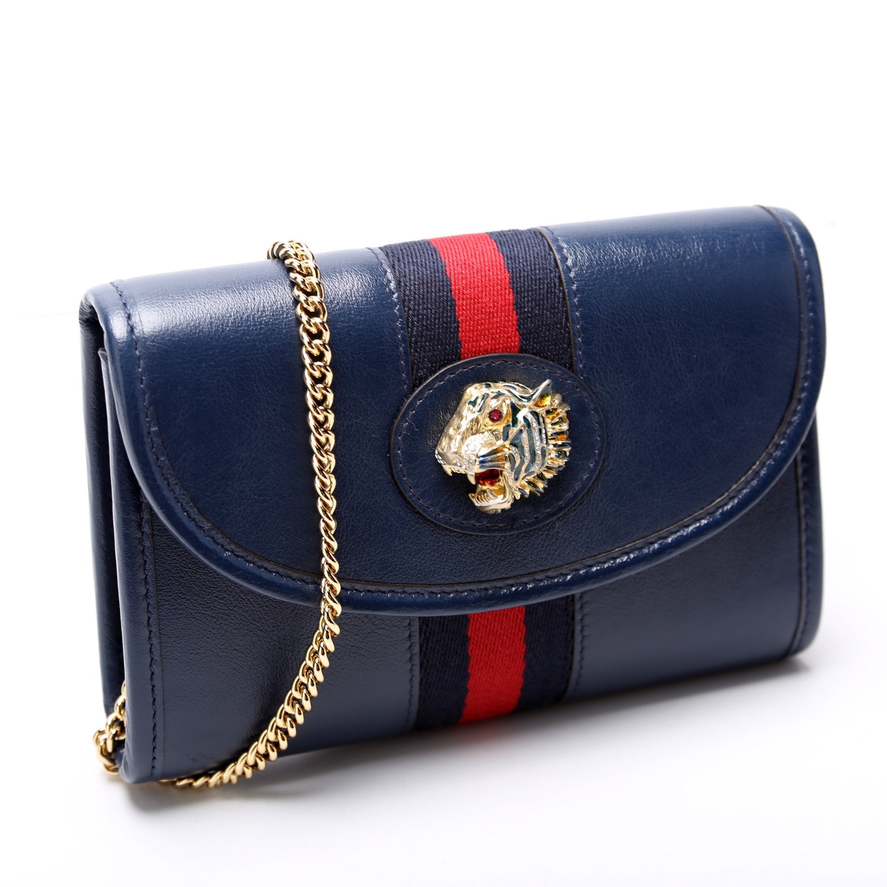 Gucci Rajah Web Leather Mini Travel Bag
