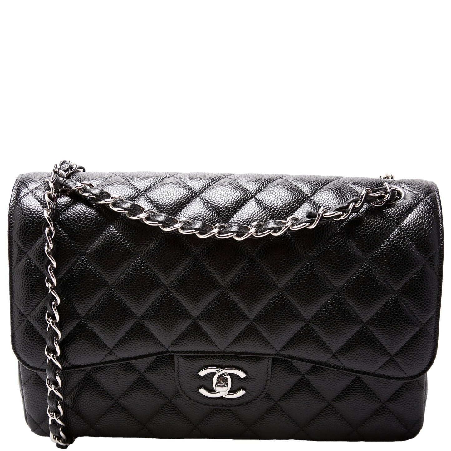 Chanel Classic Flap Jumbo Caviar RFID Handbag