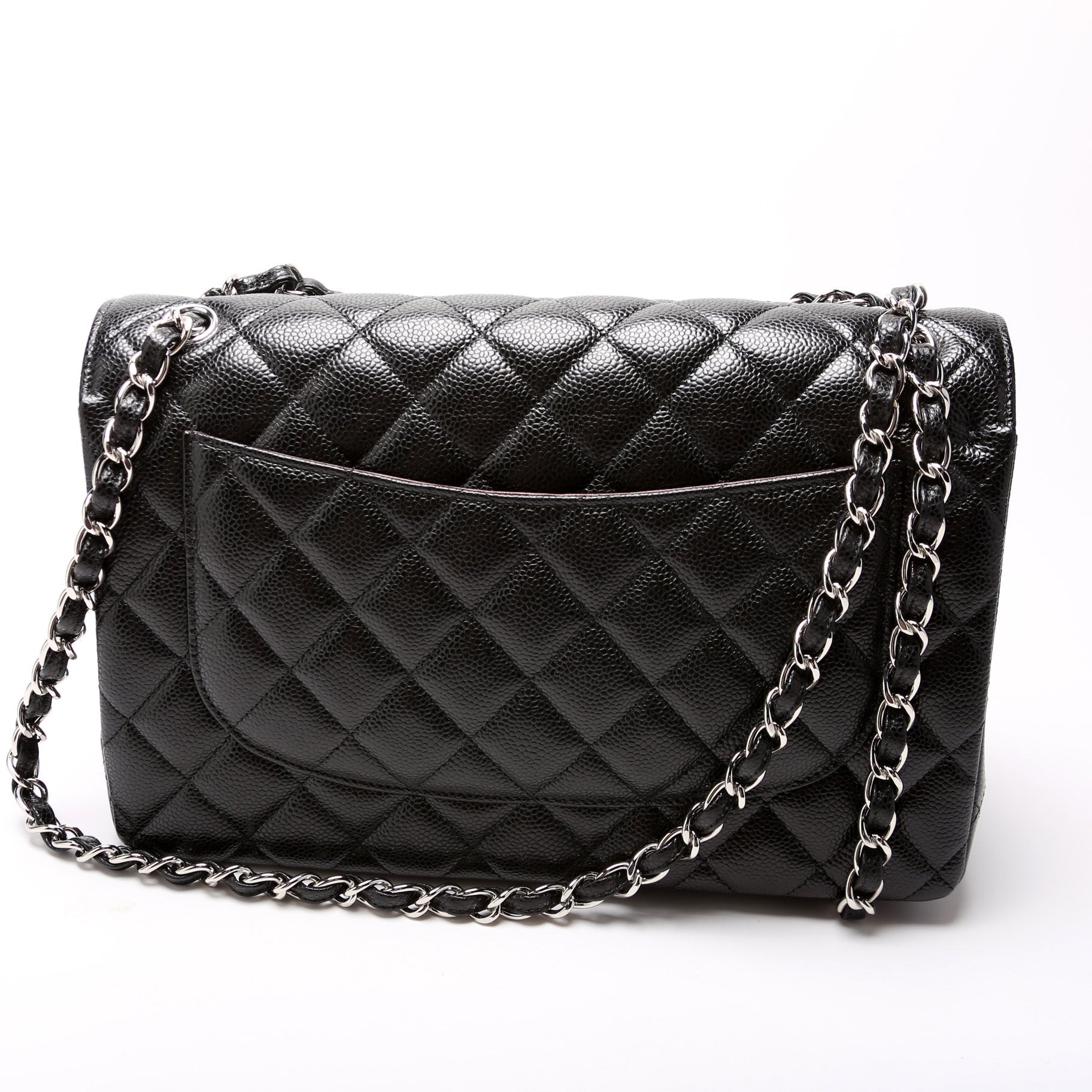 Chanel Classic Flap Jumbo Caviar RFID Handbag