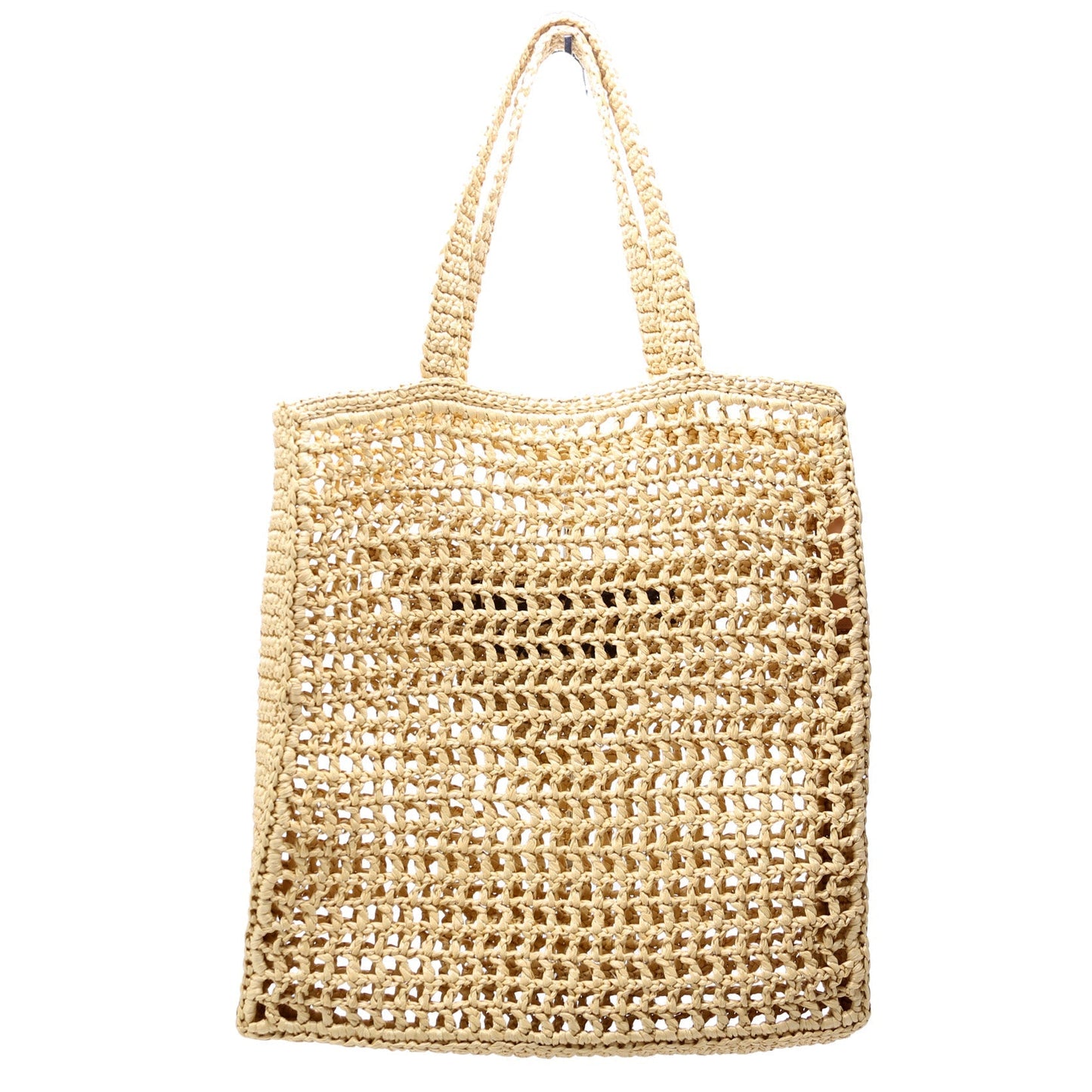 Prada Crochet Tote Bag Raffia