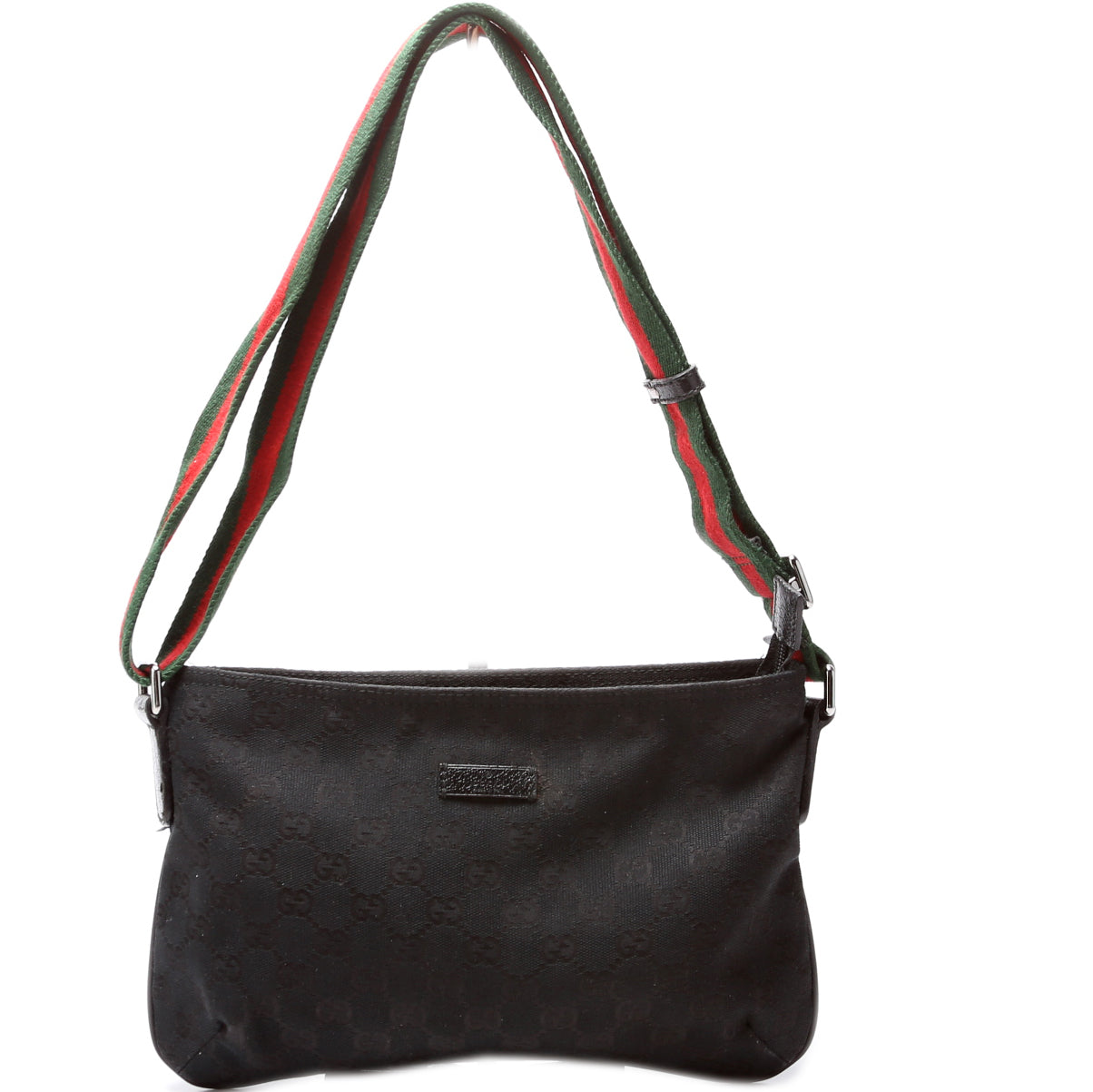 Gucci GG Shelly Web Canvas Shoulder Bag