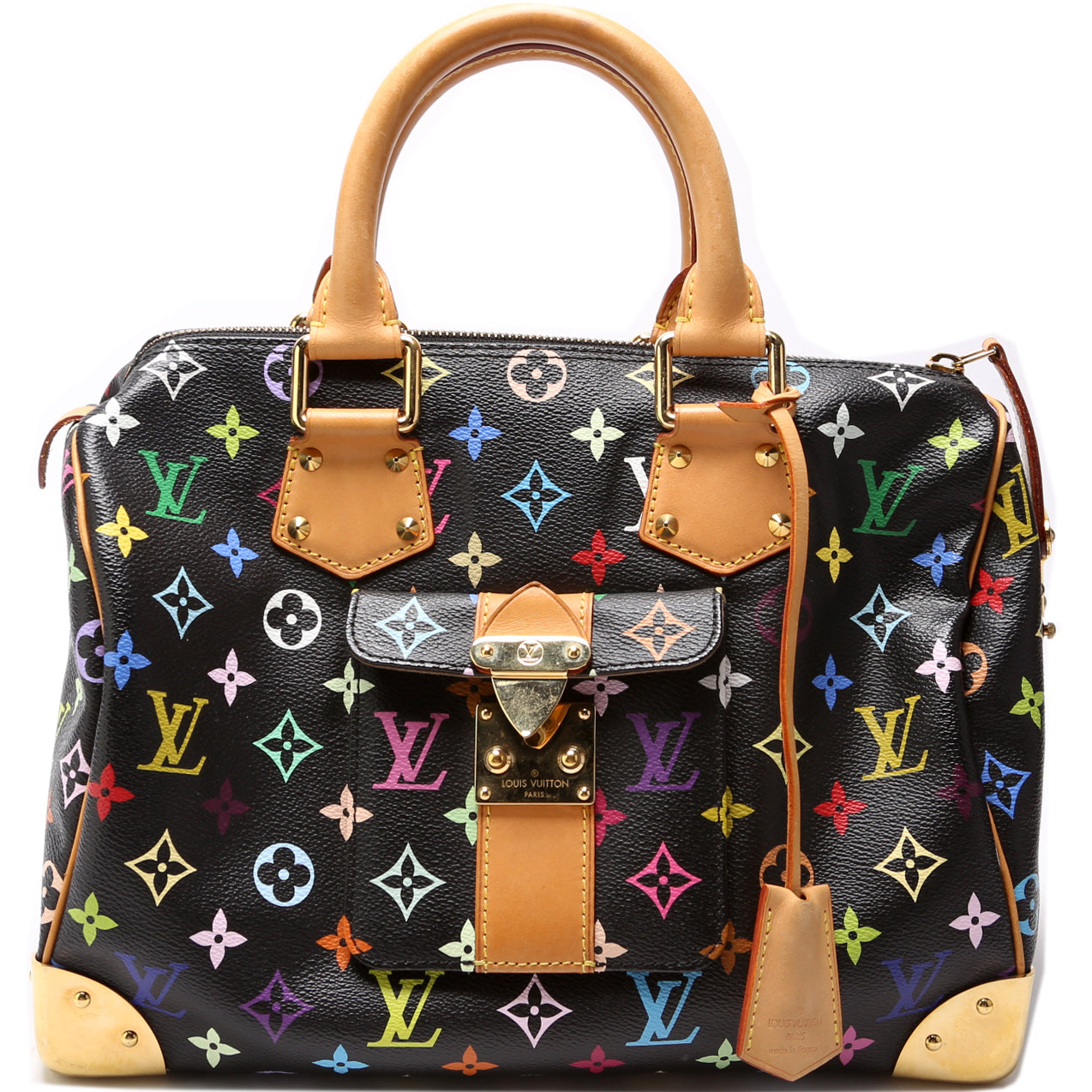 Louis Vuitton Speedy 30 Monogram Multicolor Handbag Monogram 7