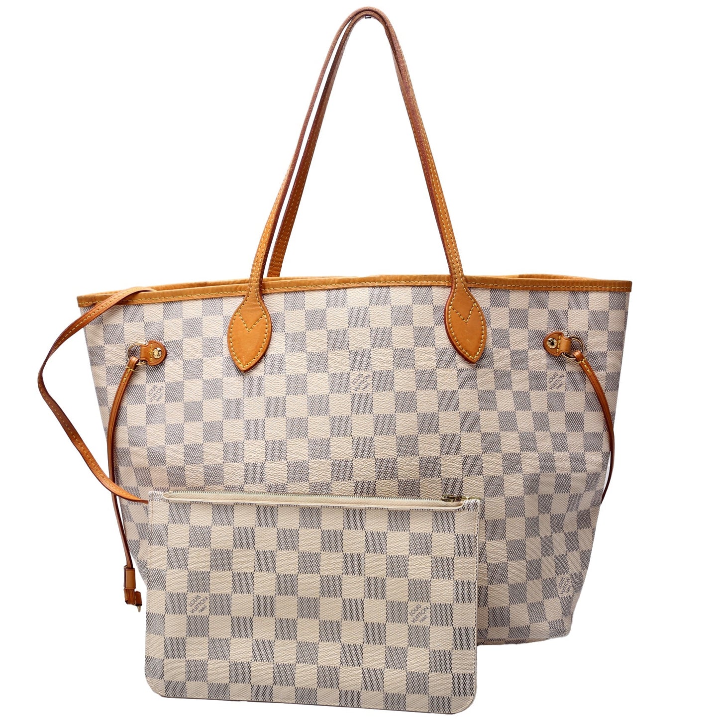 Louis Vuitton Neverfull MM Azur Damier Wallet Case Damier Azur