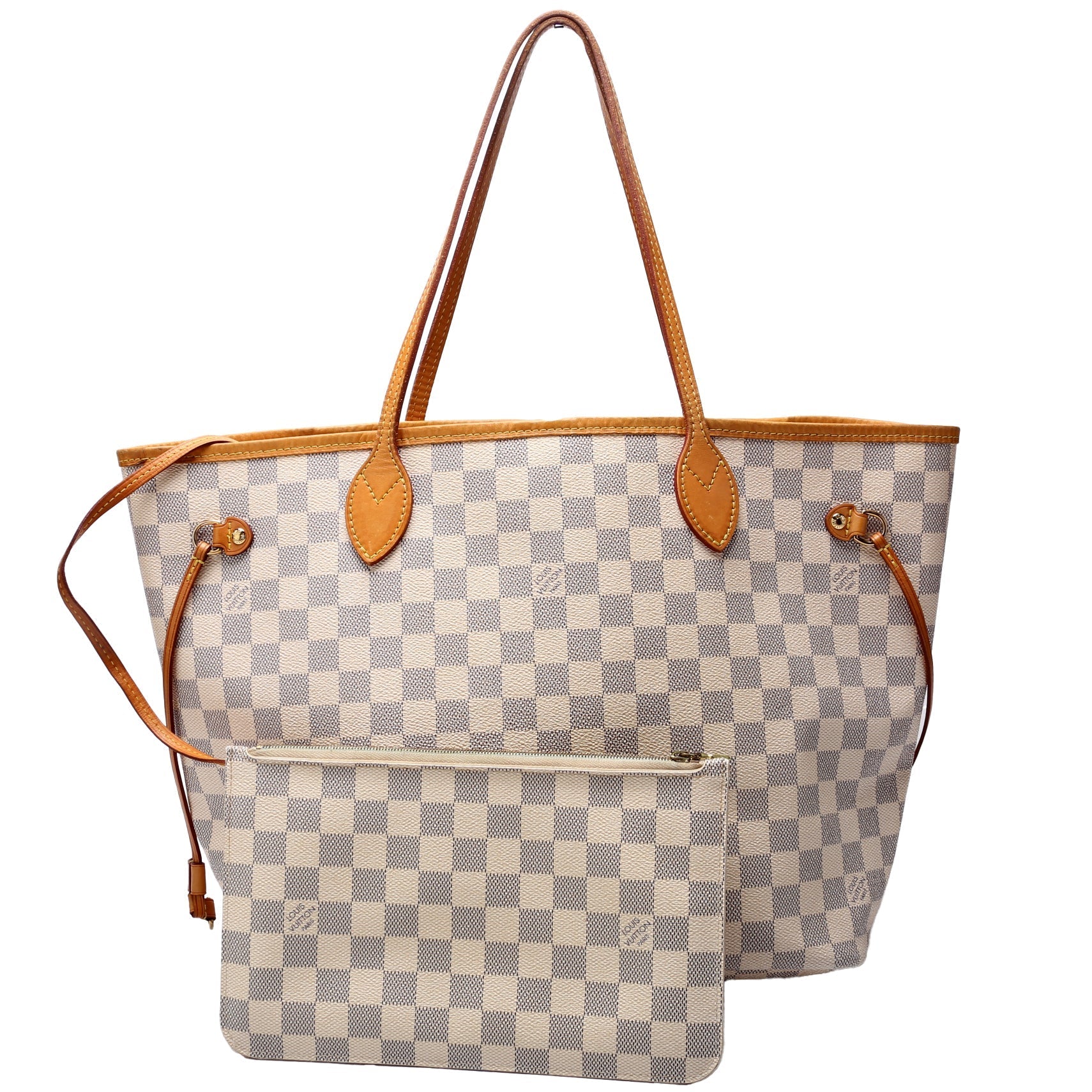 Louis Vuitton Neverfull MM Azur Damier Wallet Case Damier Azur