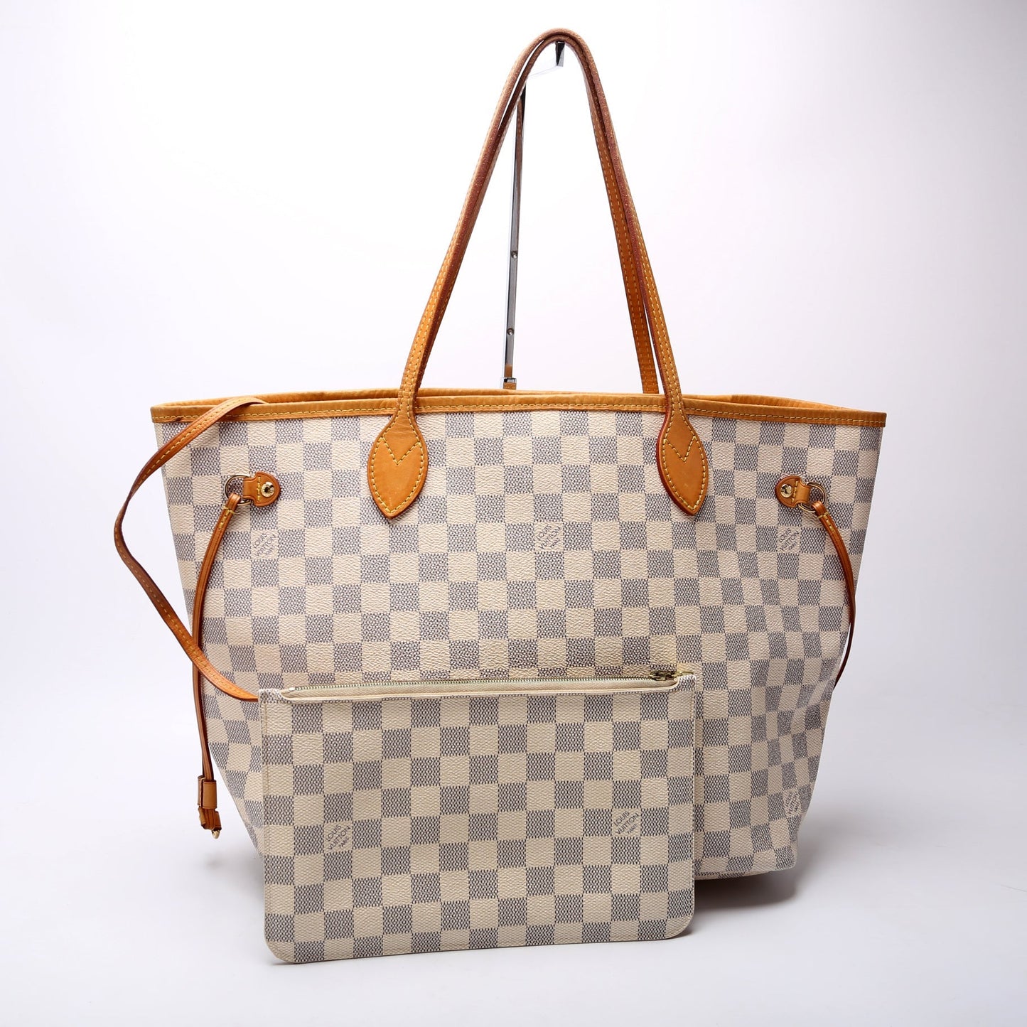 Louis Vuitton Neverfull MM Azur Damier Wallet Case Damier Azur