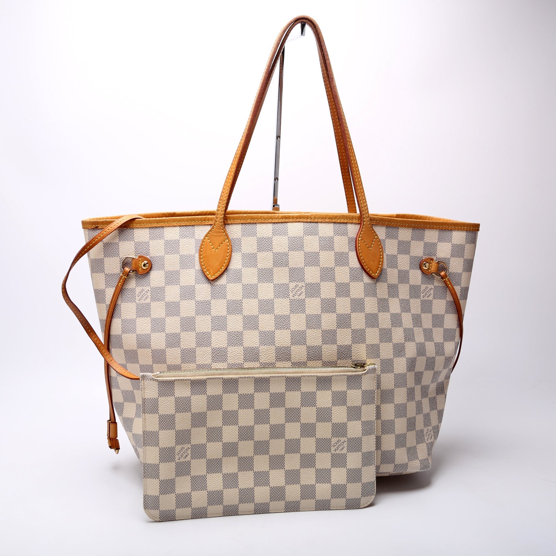 Louis Vuitton Neverfull MM Azur Damier Wallet Case Damier Azur