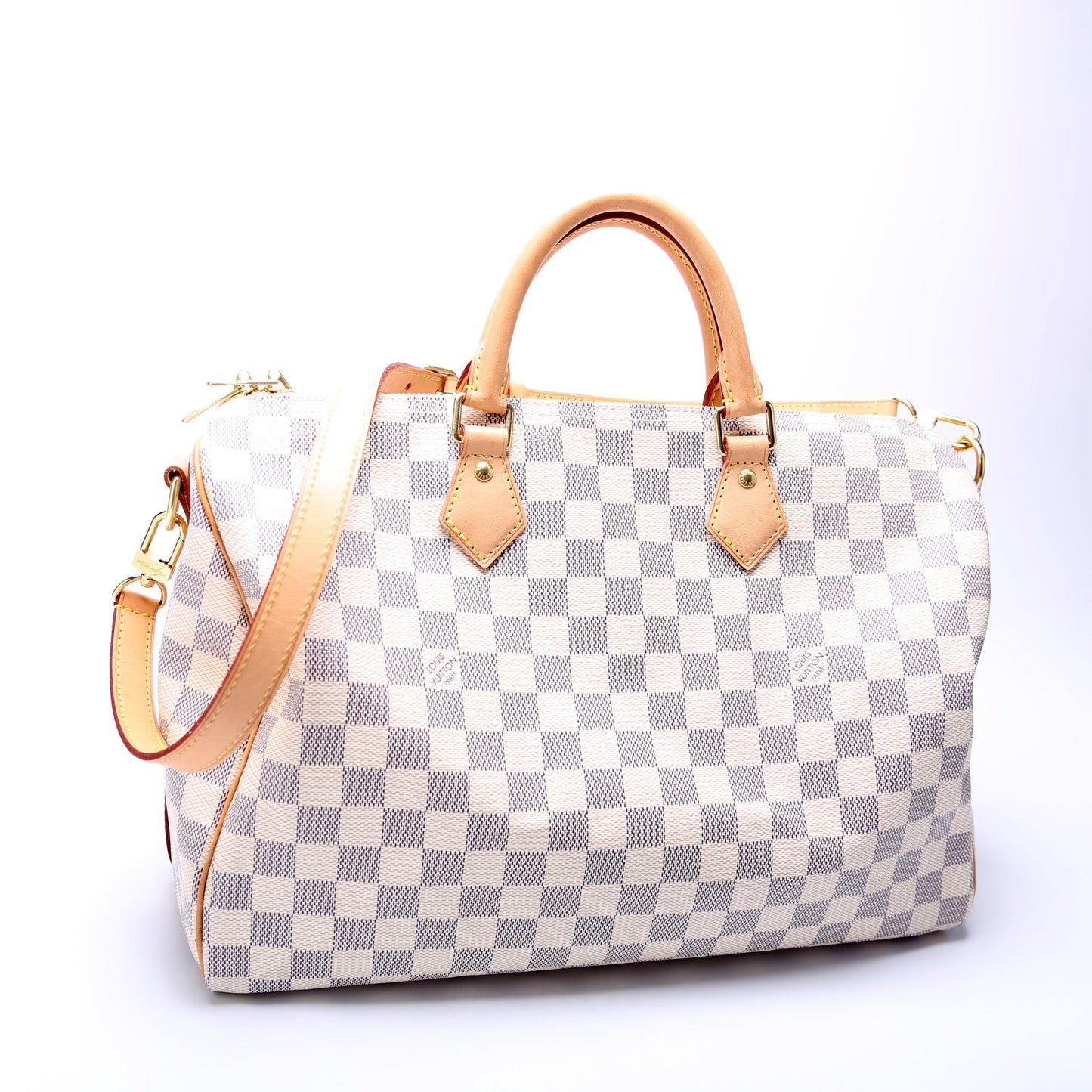 Louis Vuitton Speedy 35 Bandouliere Azur Damier Handbag Azur 1