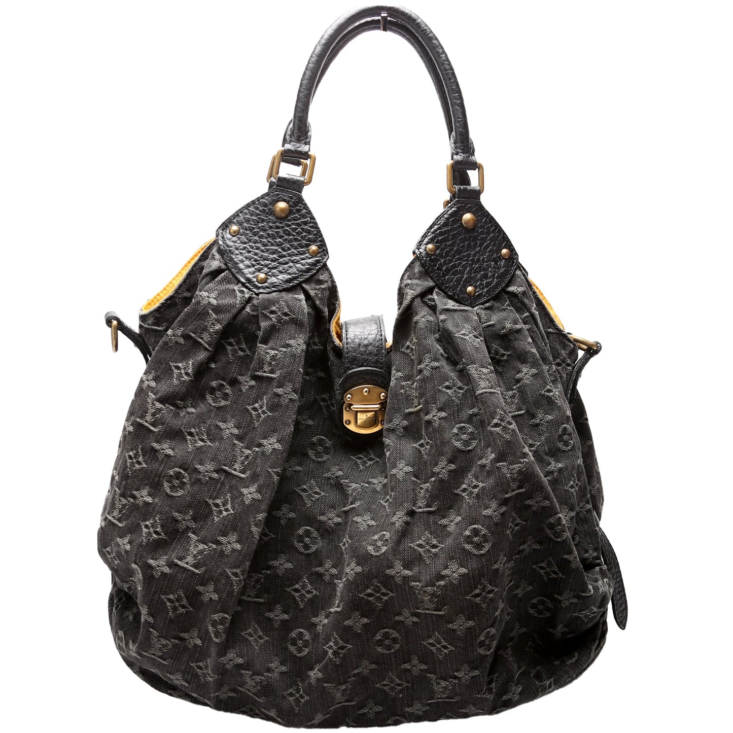 Louis Vuitton XL Denim Hobo Mahina Shoulder Bag