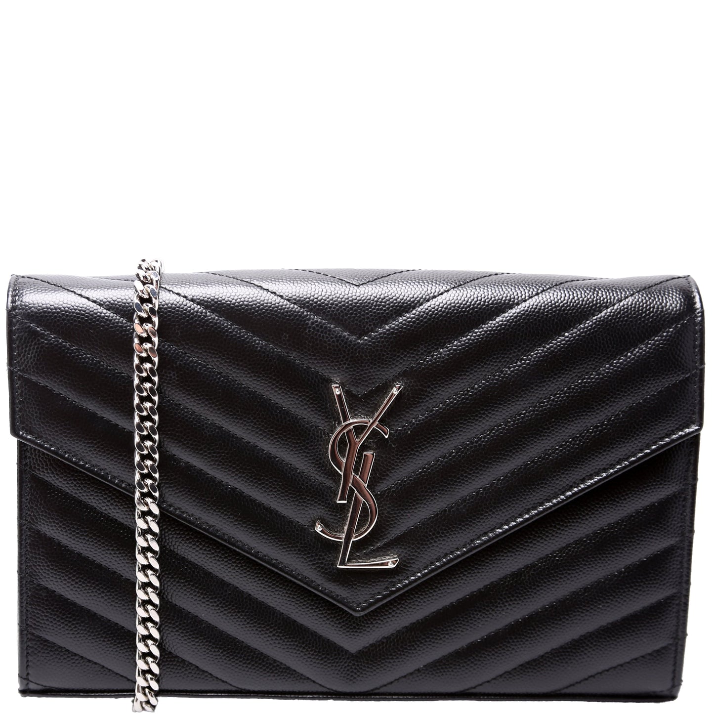 YSL Saint Laurent Saint Laurent Grain De Poudre Wallet Bag Chain Travel Bag