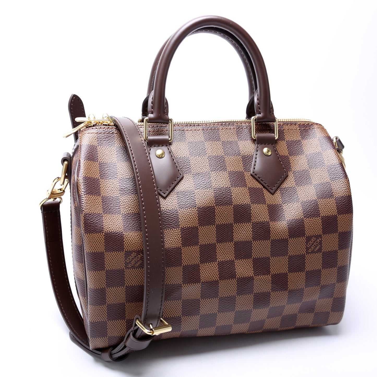 Louis Vuitton Speedy 25 Bandouliere Ebene Damier Handbag Ebene 17