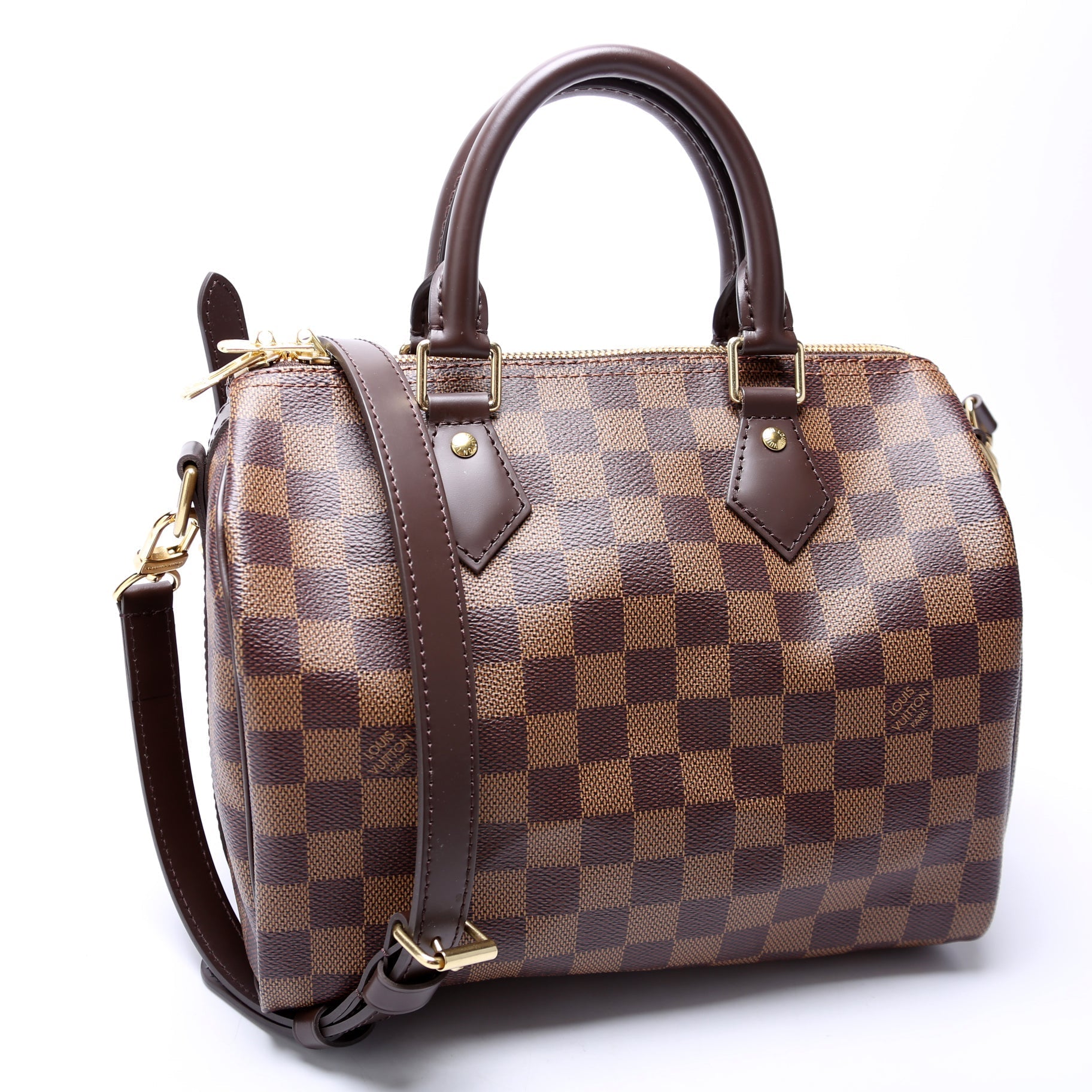 Louis Vuitton Speedy 25 Bandouliere Ebene Damier Handbag Ebene 17
