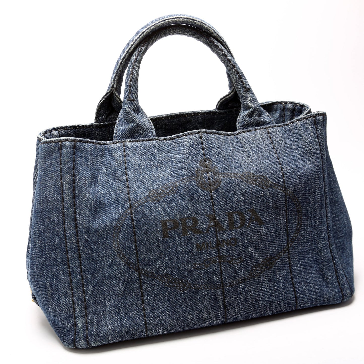 Prada Canapa Tote Bag Canvas Denim