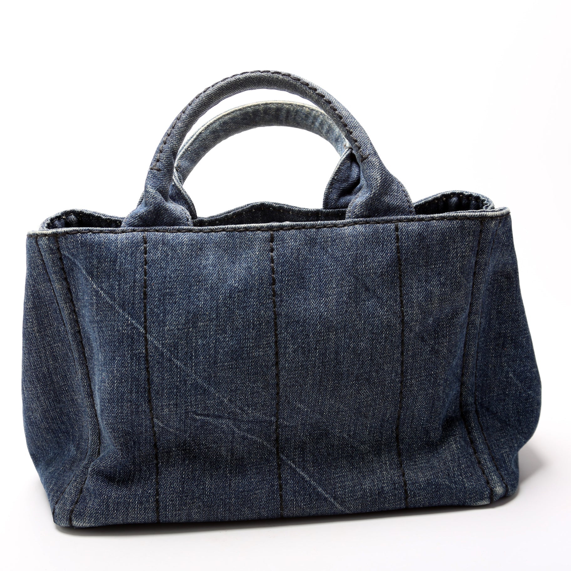 Prada Canapa Tote Bag Canvas Denim