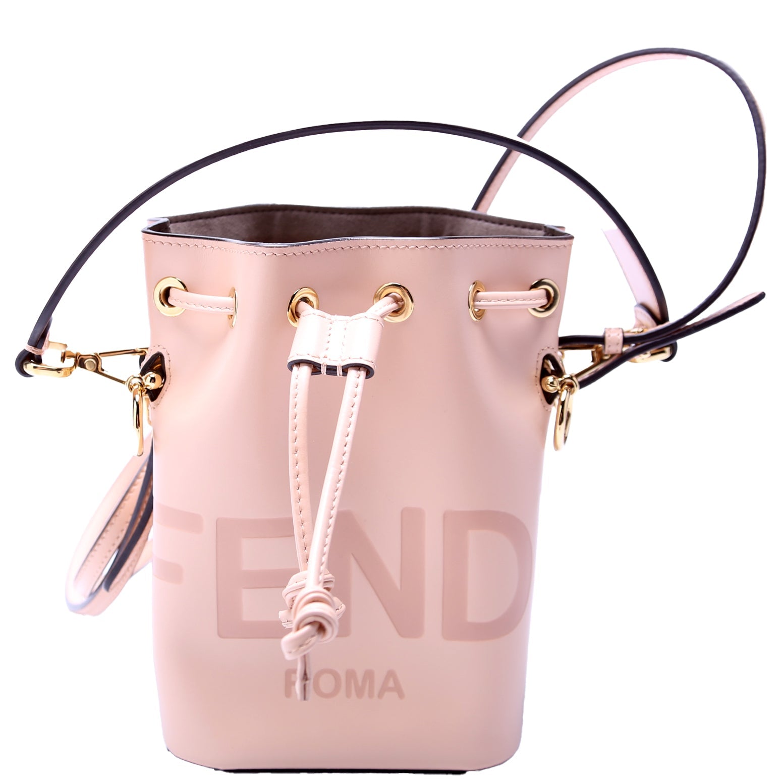 Fendi Mon Tresor Ff 8Bs010 Bag Leather Mini Bucket Bucket Bag
