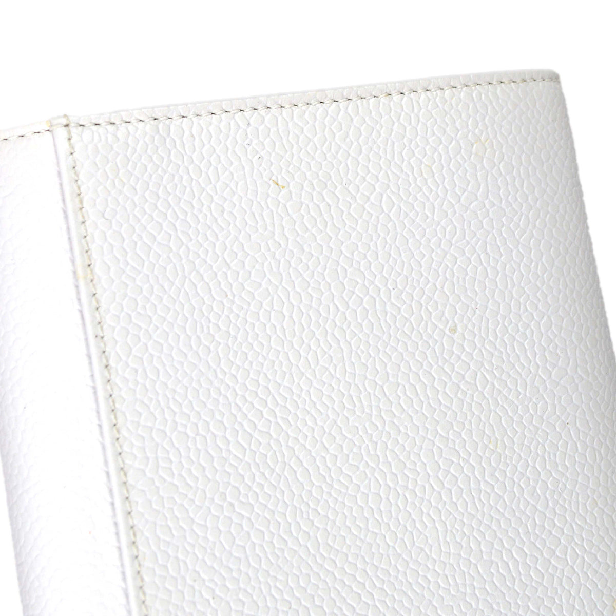 Chanel White Caviar Wallet Purse