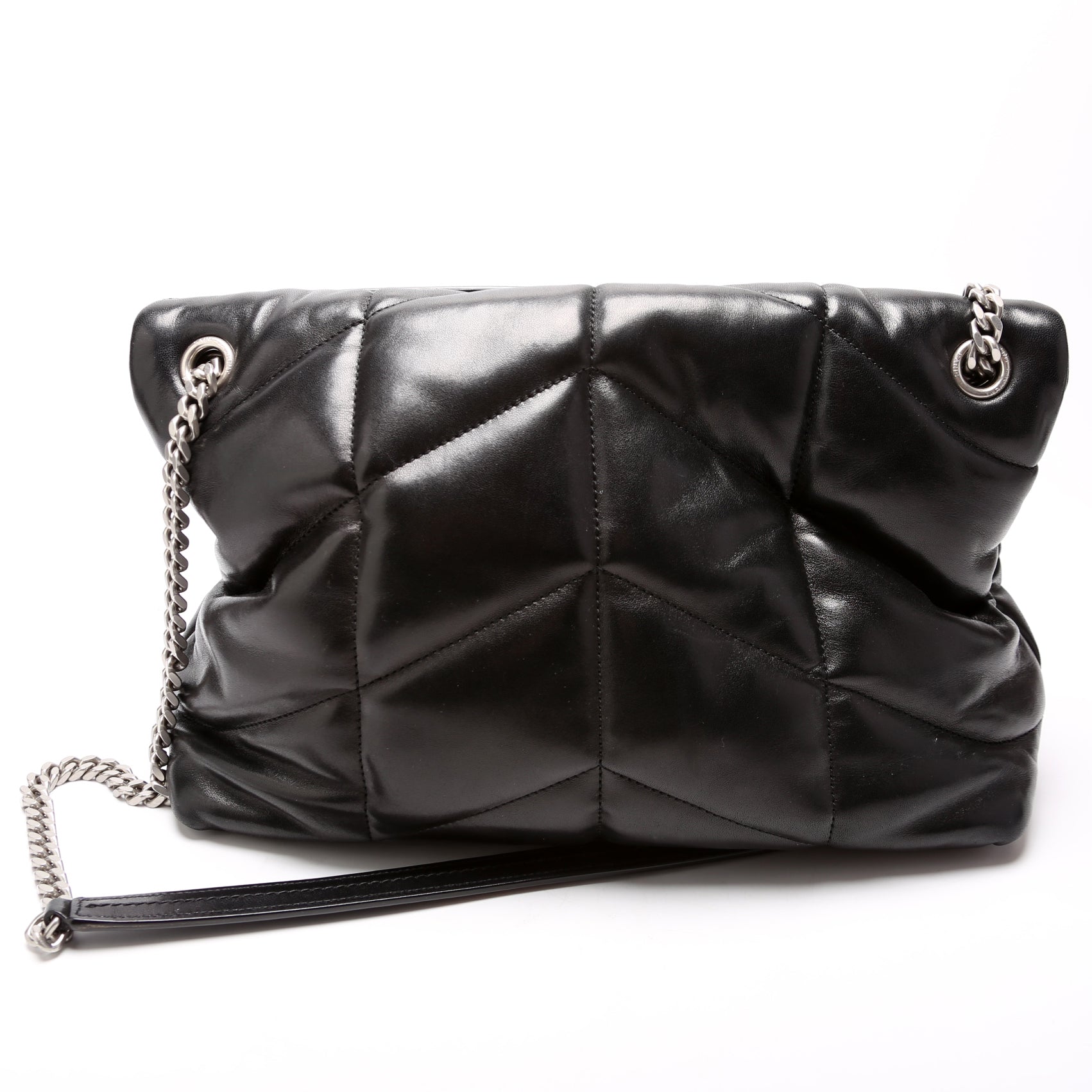 YSL Saint Laurent Puffer Bag Lambskin Quilted Medium Travel Bag