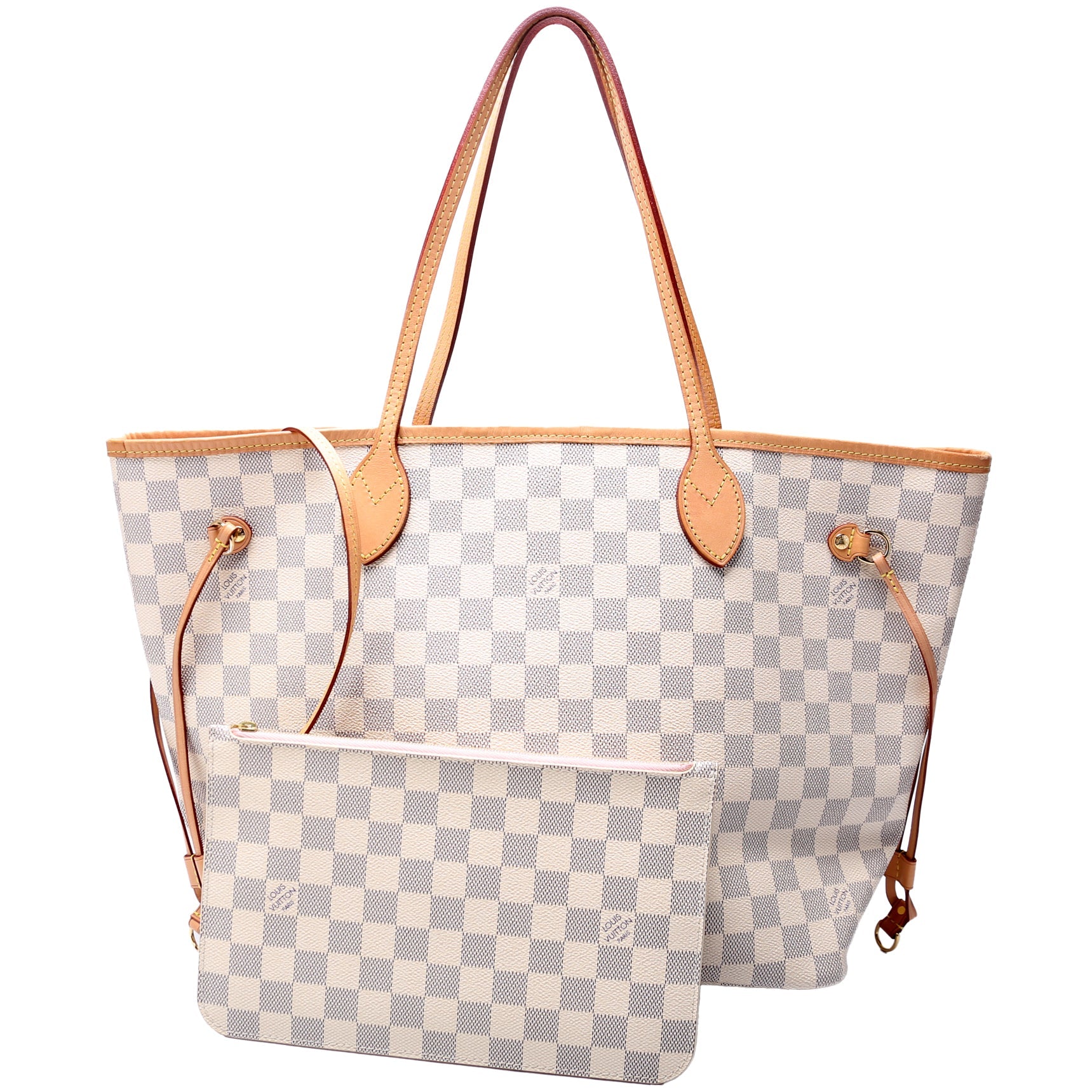Louis Vuitton Neverfull W MM Azur Damier Wallet Case Azur 17