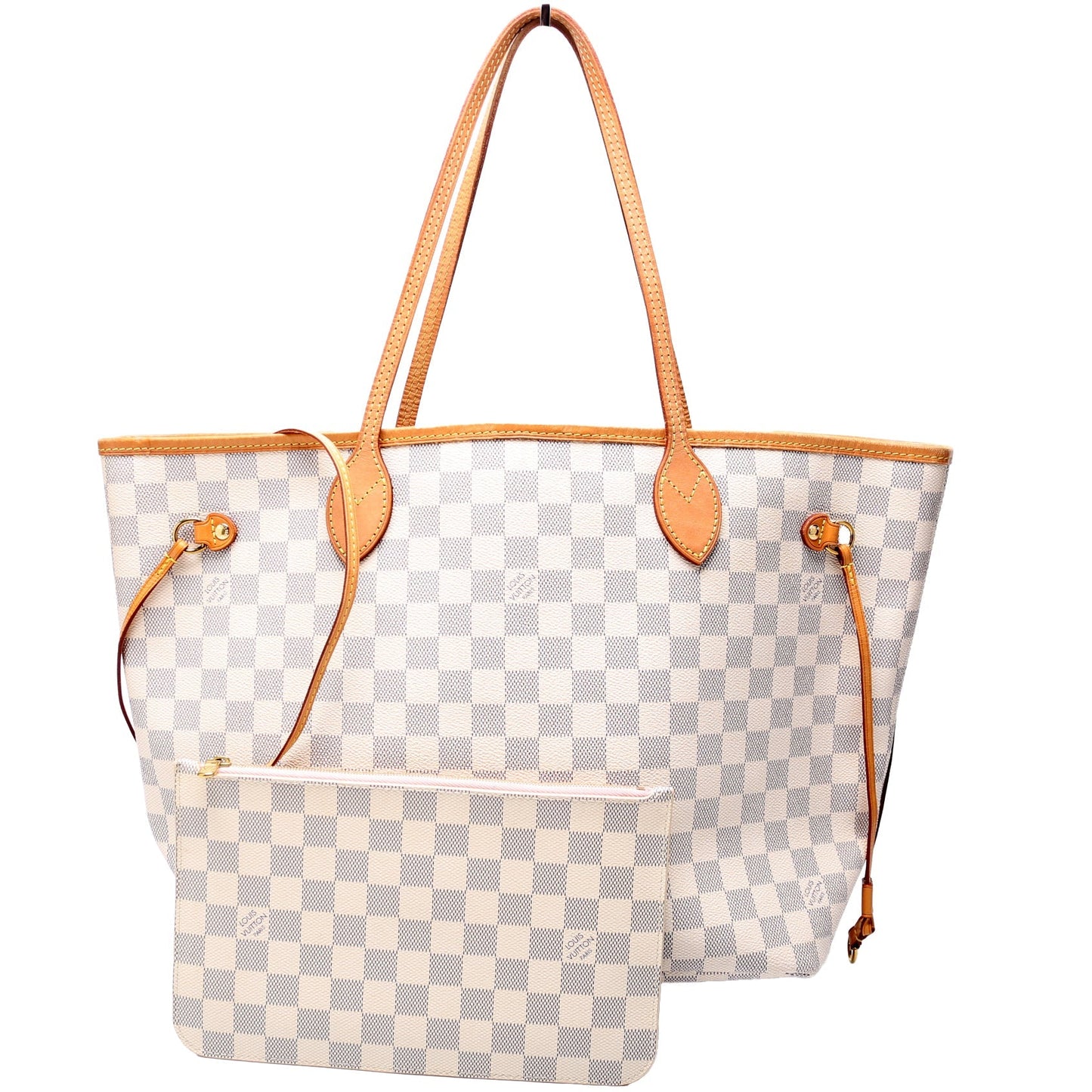 Louis Vuitton Neverfull w MM Azur Damier Wallet Case Azur 16